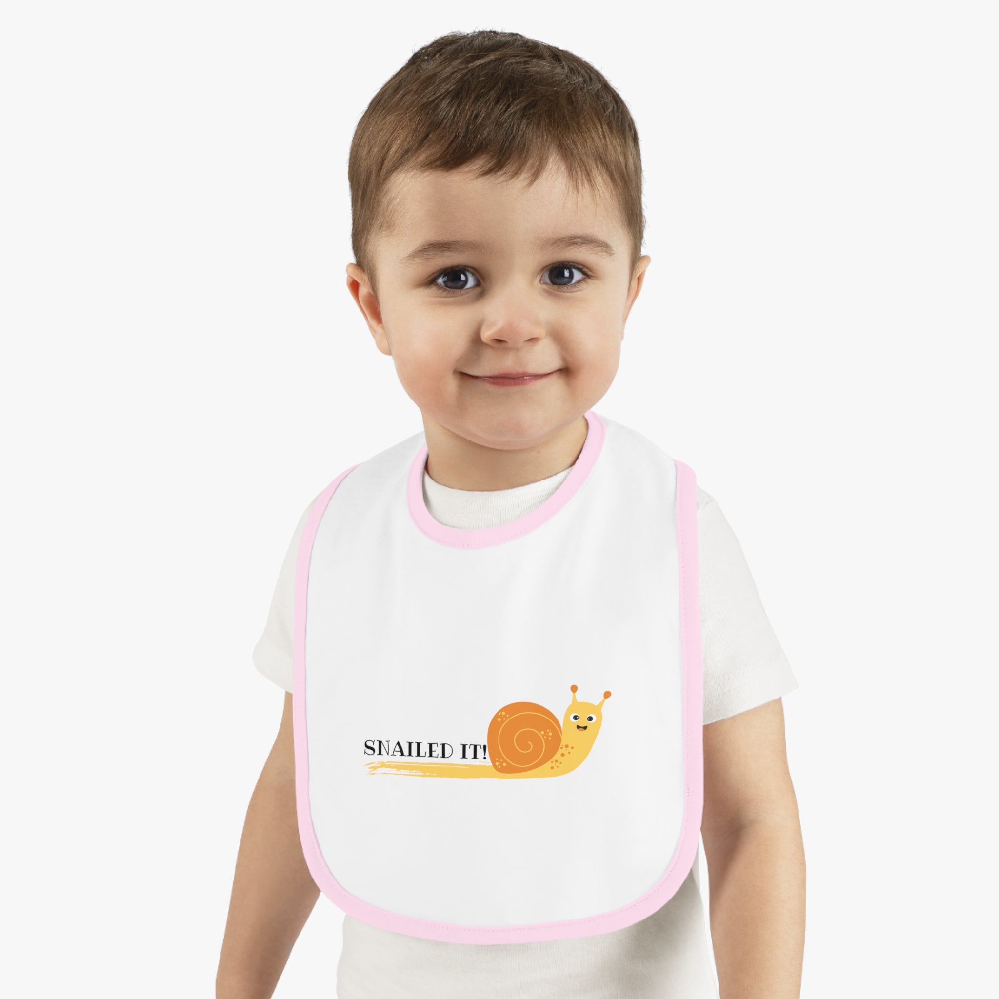 Snailed it - Baby Contrast Trim Jersey Bib
