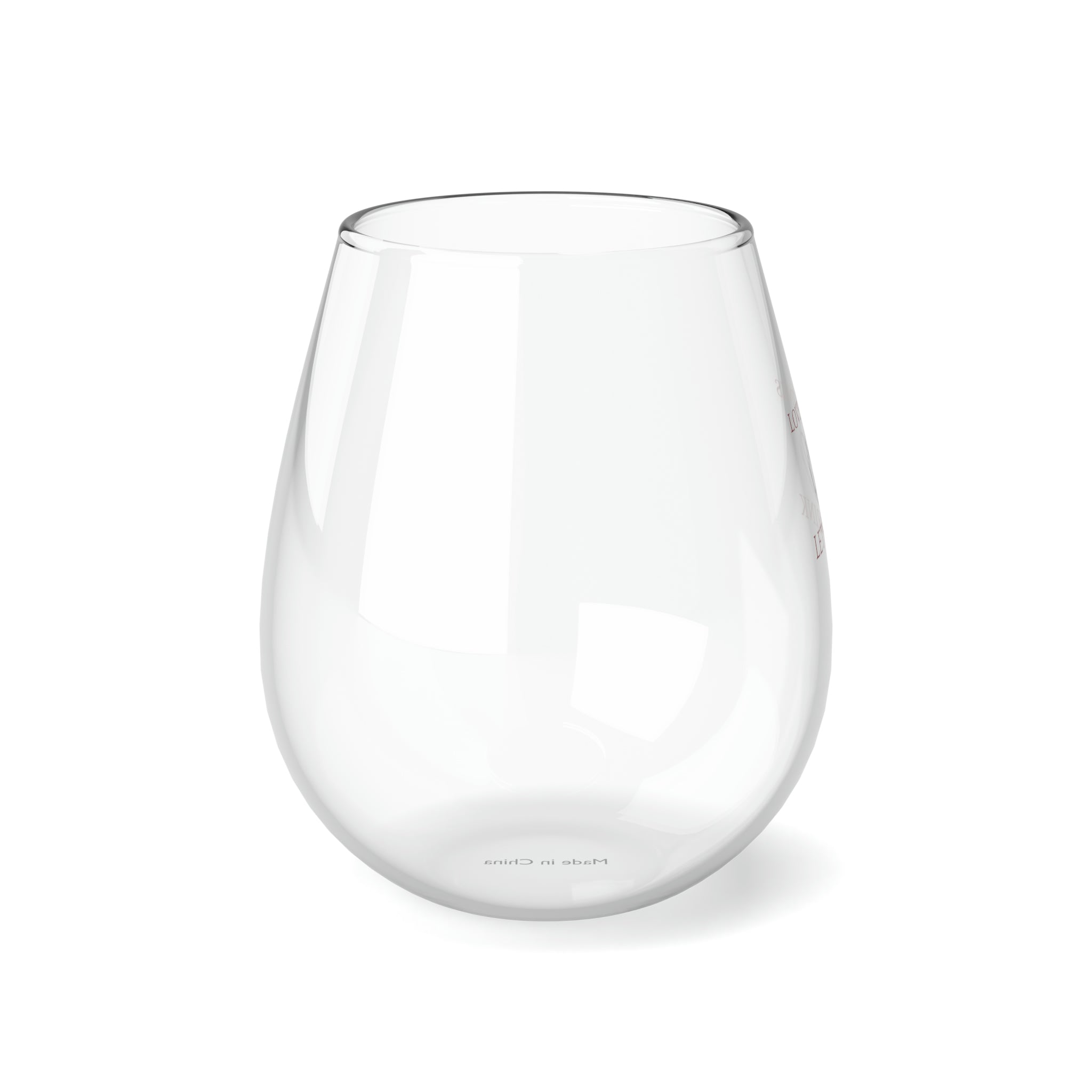 Love Stinks Let's Drink - Stemless Wine Glass, 11.75oz