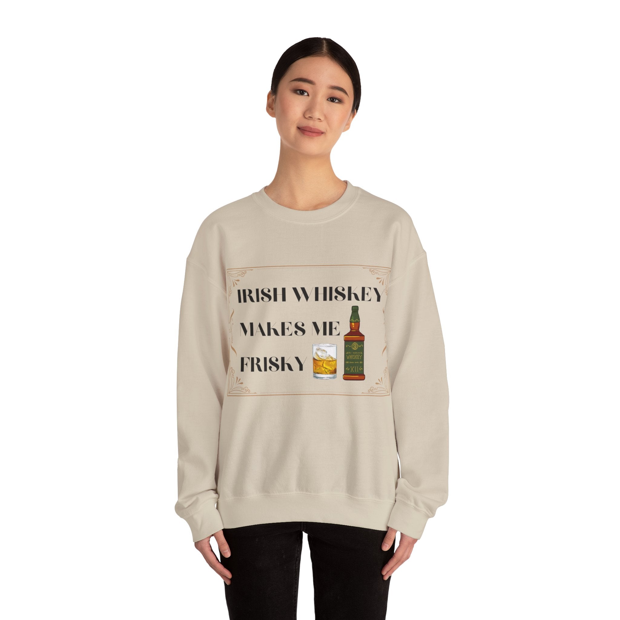 Irish Whisky Makes Me Frisky - Unisex Heavy Blend™ Crewneck Sweatshirt
