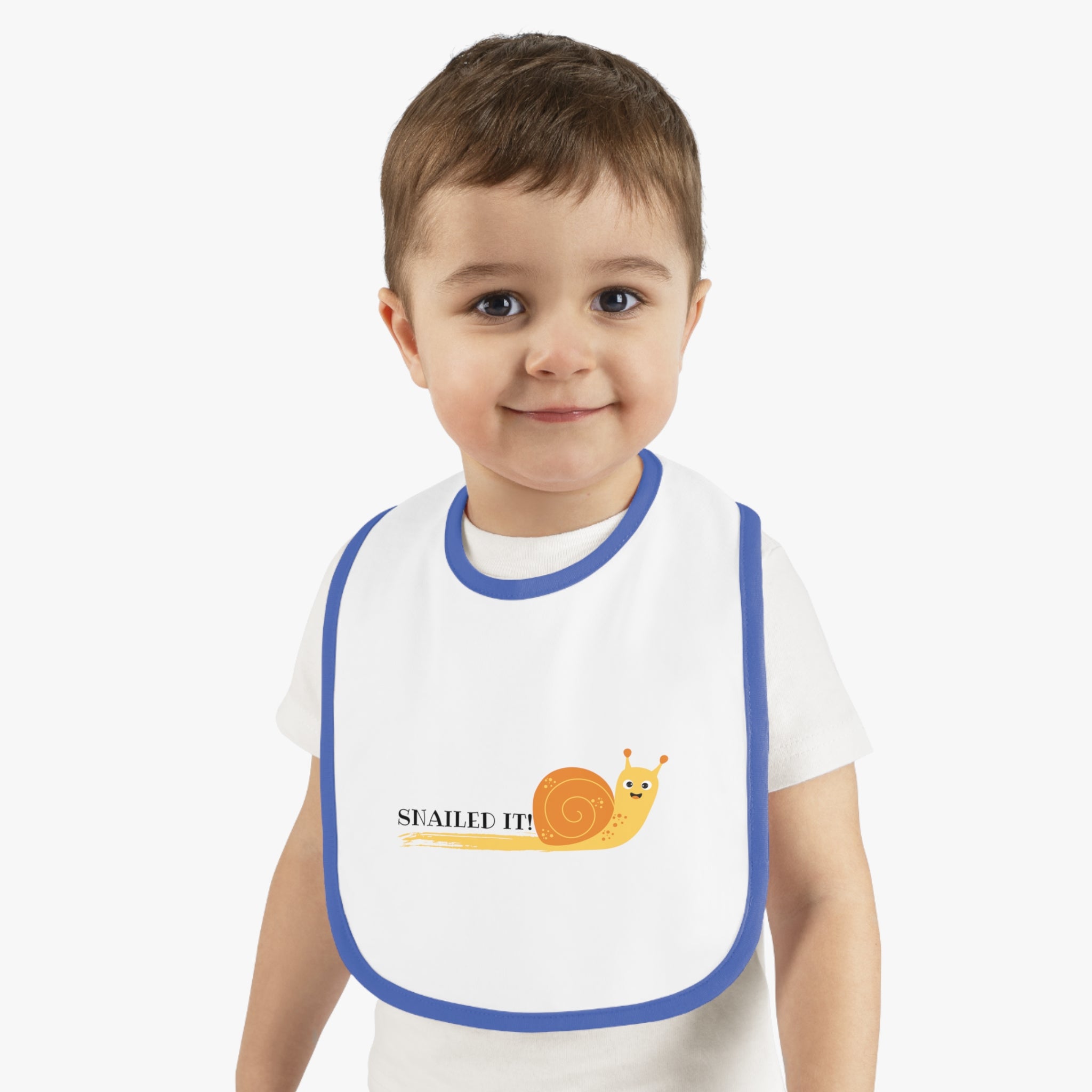 Snailed it - Baby Contrast Trim Jersey Bib