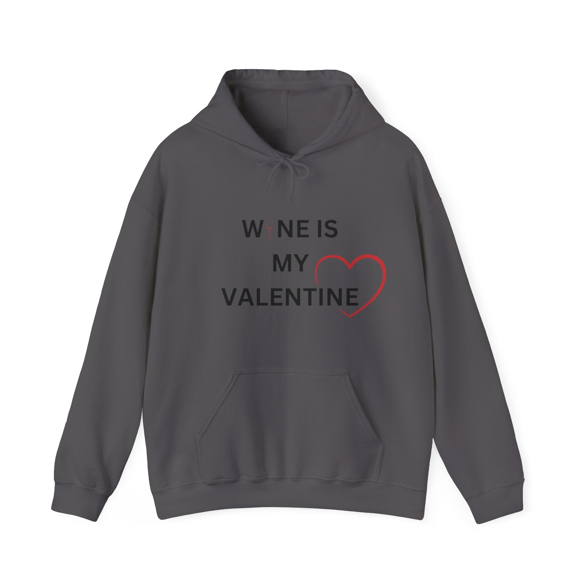 Wine Is My Valentine - Unisex Heavy Blend™ Hooded Sweatshirt