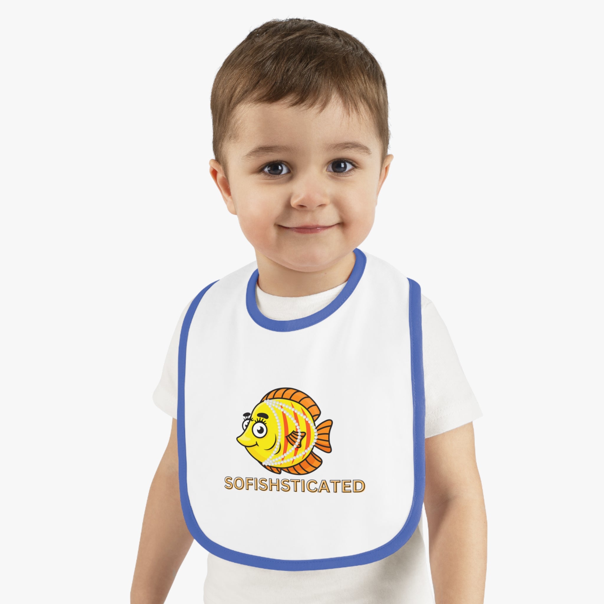 Sofishticated - Baby Contrast Trim Jersey Bib
