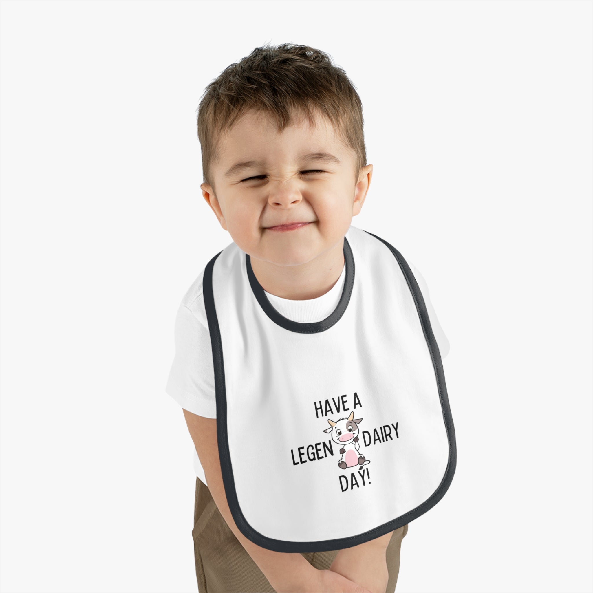 Legen-Dairy - Baby Contrast Trim Jersey Bib