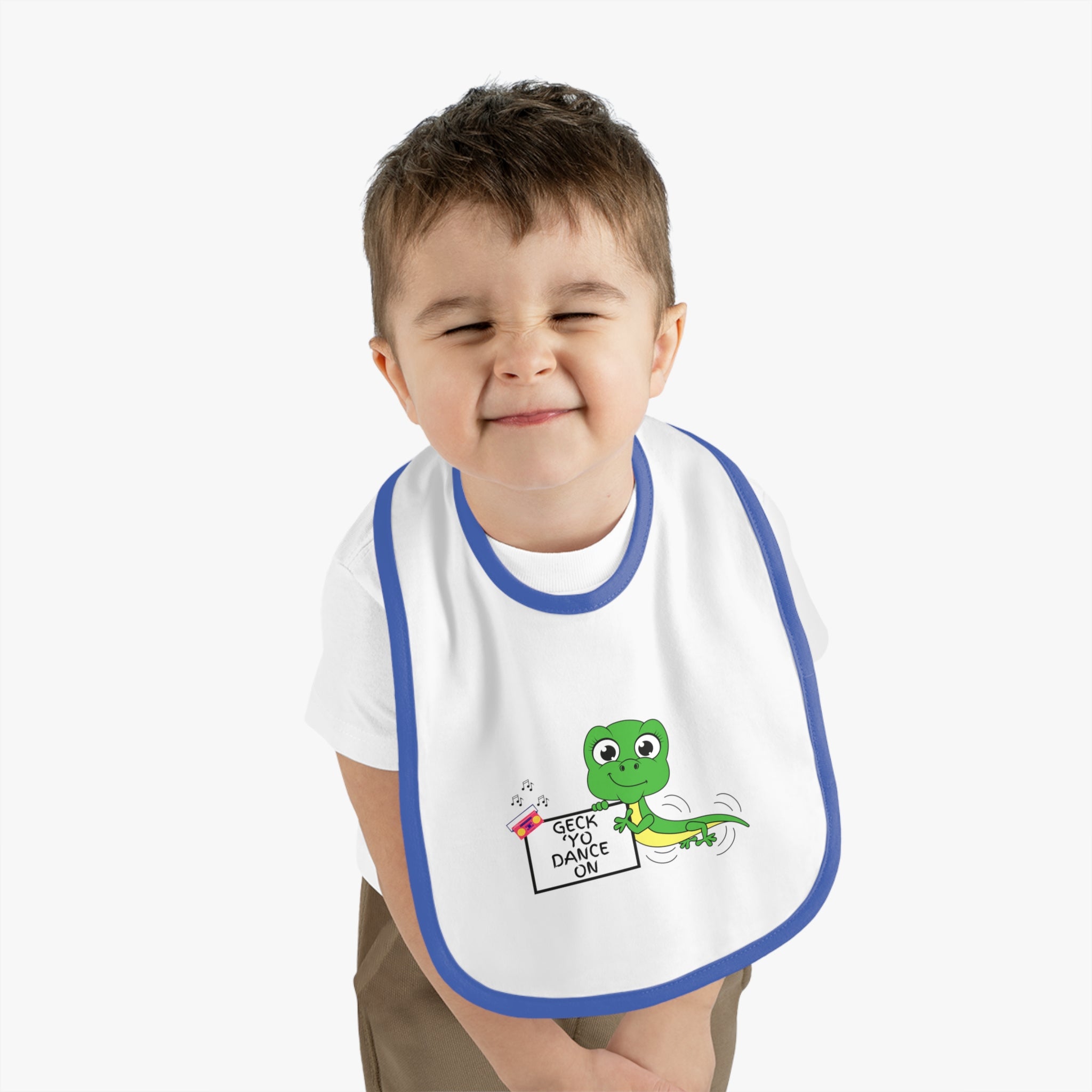 Geck Yo Dance On - Baby Contrast Trim Jersey Bib