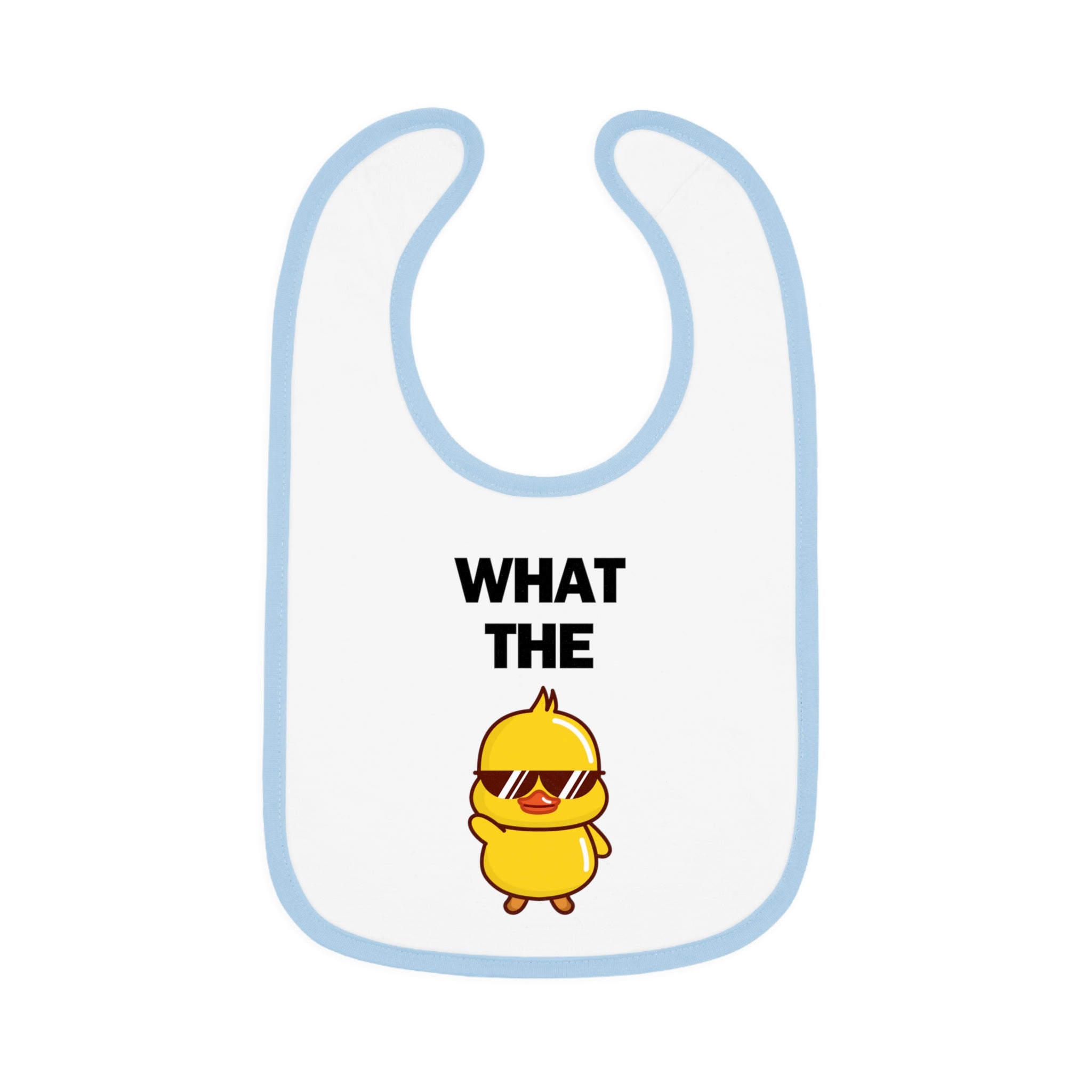 What The Duck - Baby Contrast Trim Jersey Bib