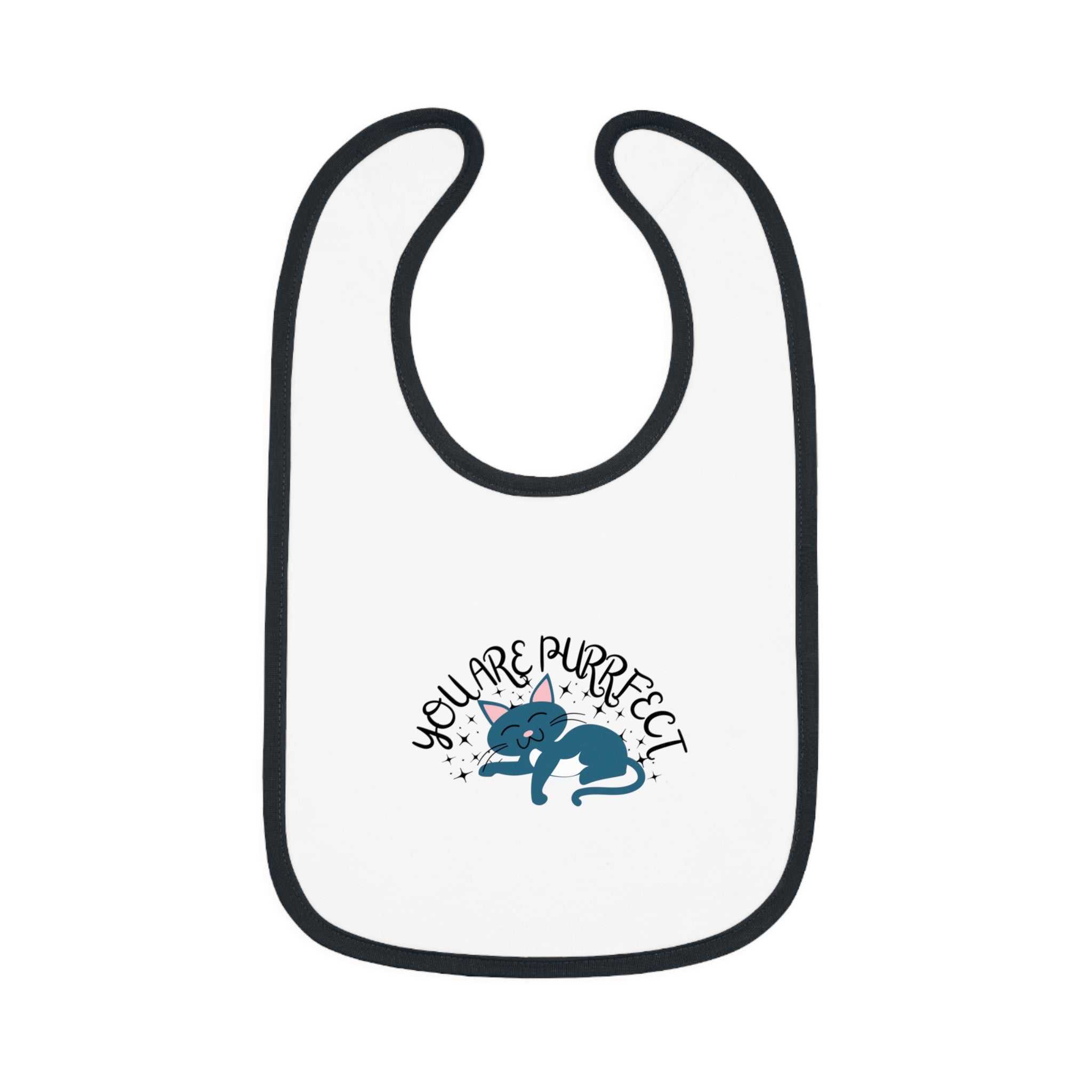 You are purrfect - Baby Contrast Trim Jersey Bib