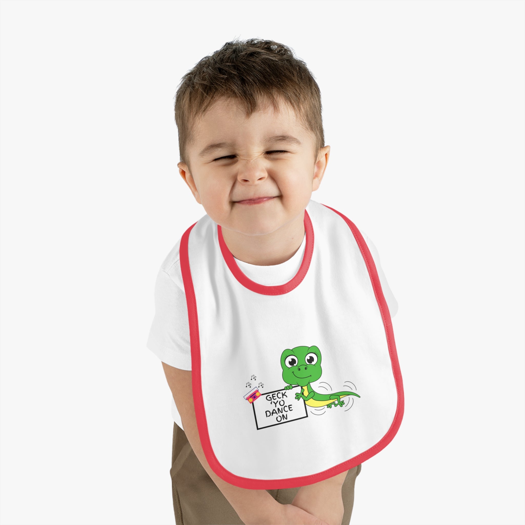Geck Yo Dance On - Baby Contrast Trim Jersey Bib