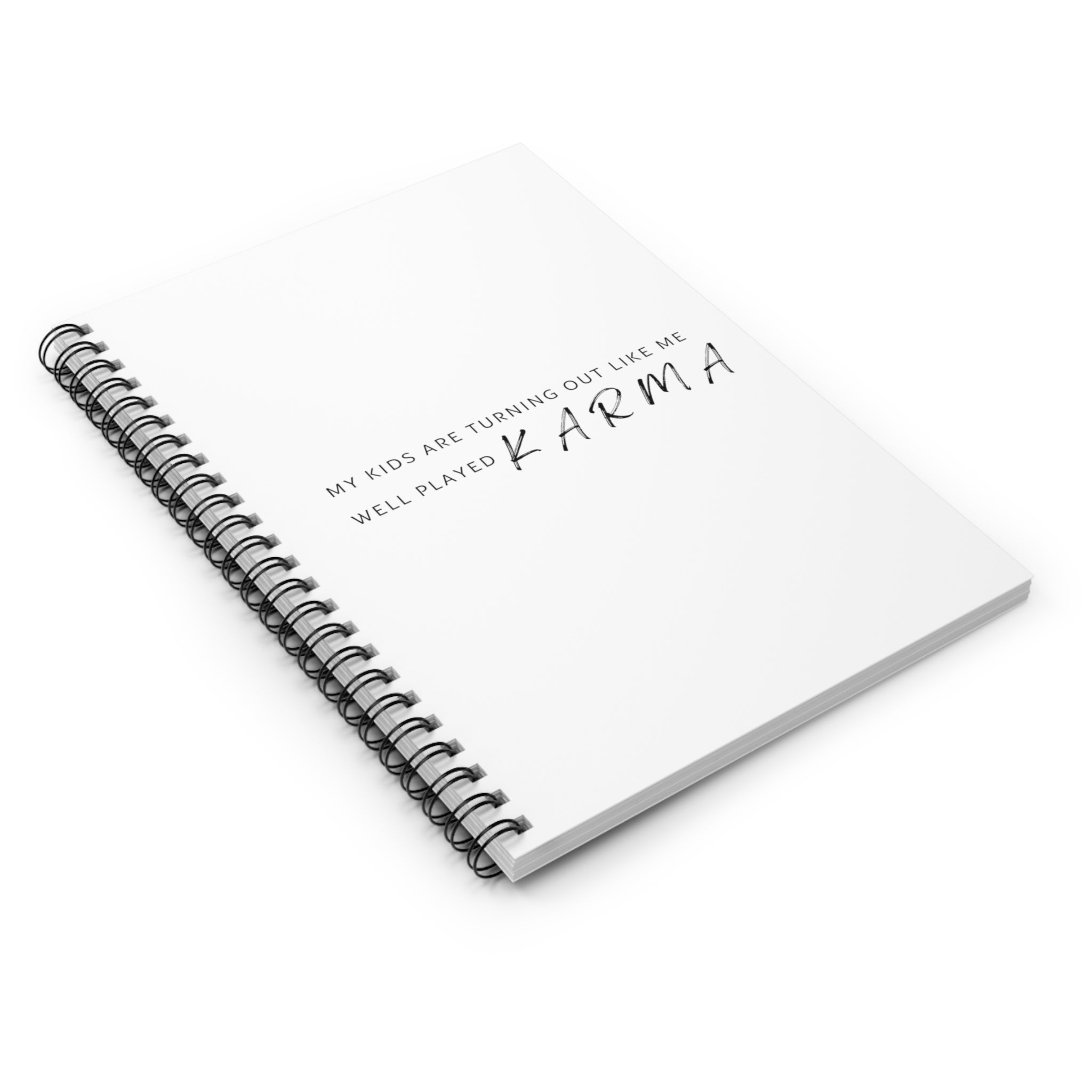 Well played karma - Spiral Notebook - Ruled Line