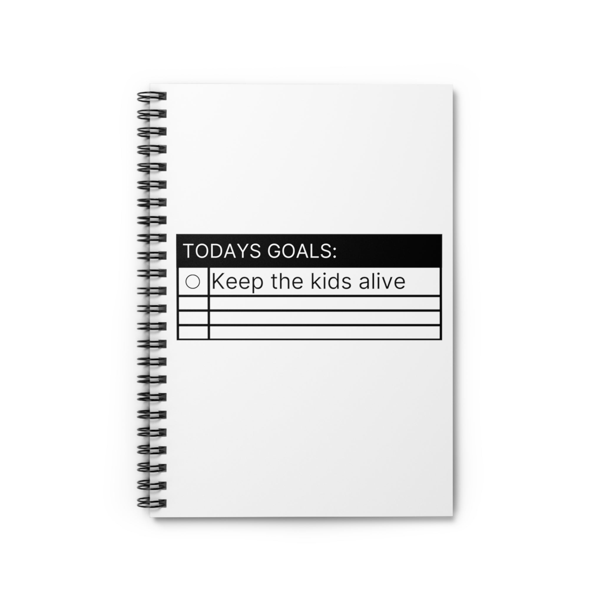 Todays goals - Spiral Notebook - Ruled Line