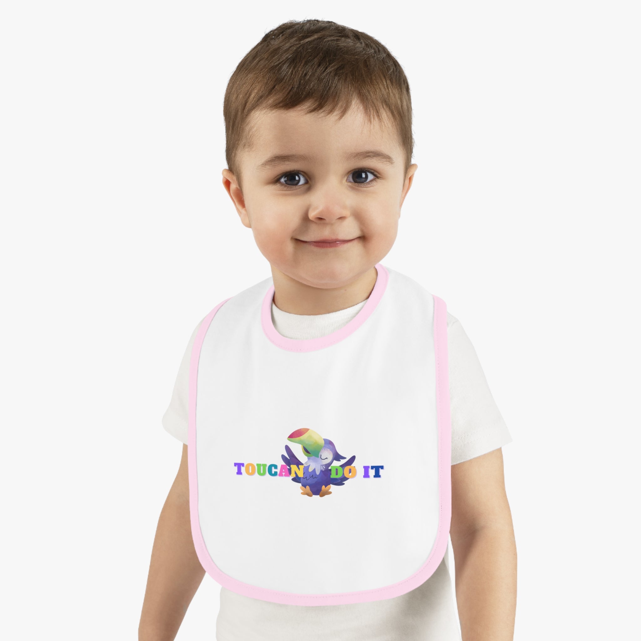 Toucan do it - Baby Contrast Trim Jersey Bib