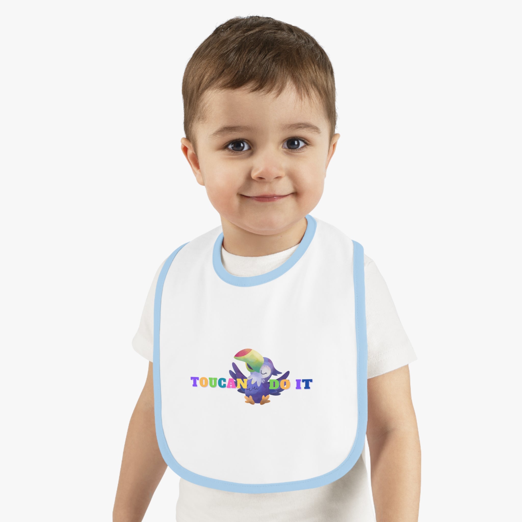 Toucan do it - Baby Contrast Trim Jersey Bib