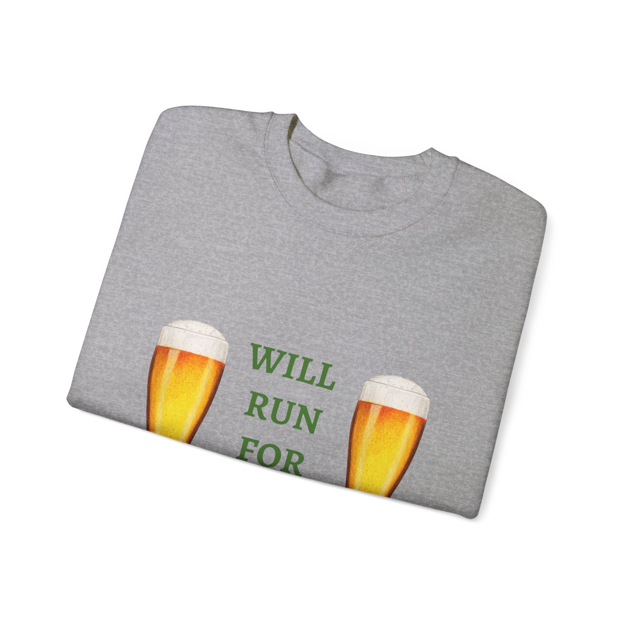 Will Run For Beer - Unisex Heavy Blend™ Crewneck Sweatshirt