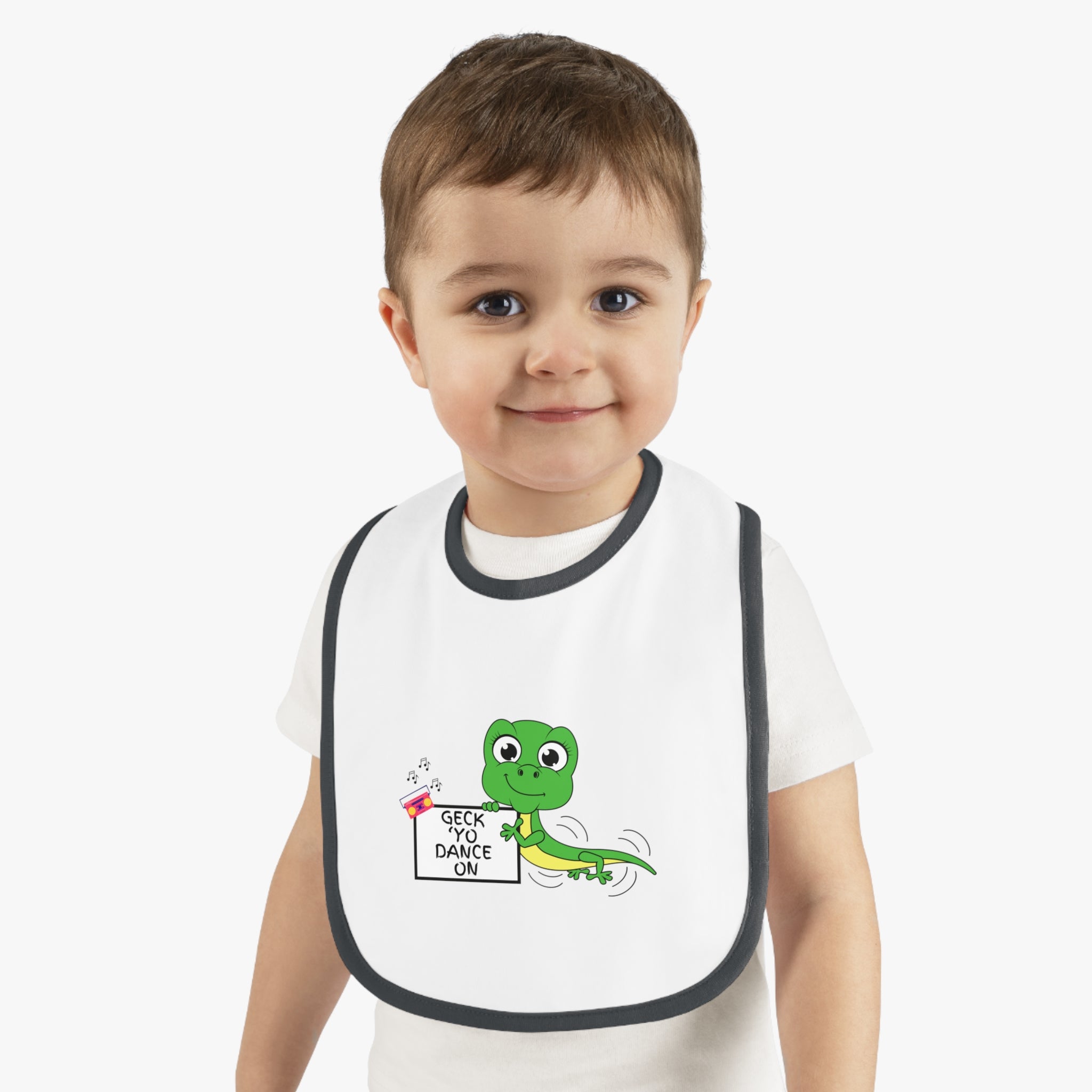 Geck Yo Dance On - Baby Contrast Trim Jersey Bib