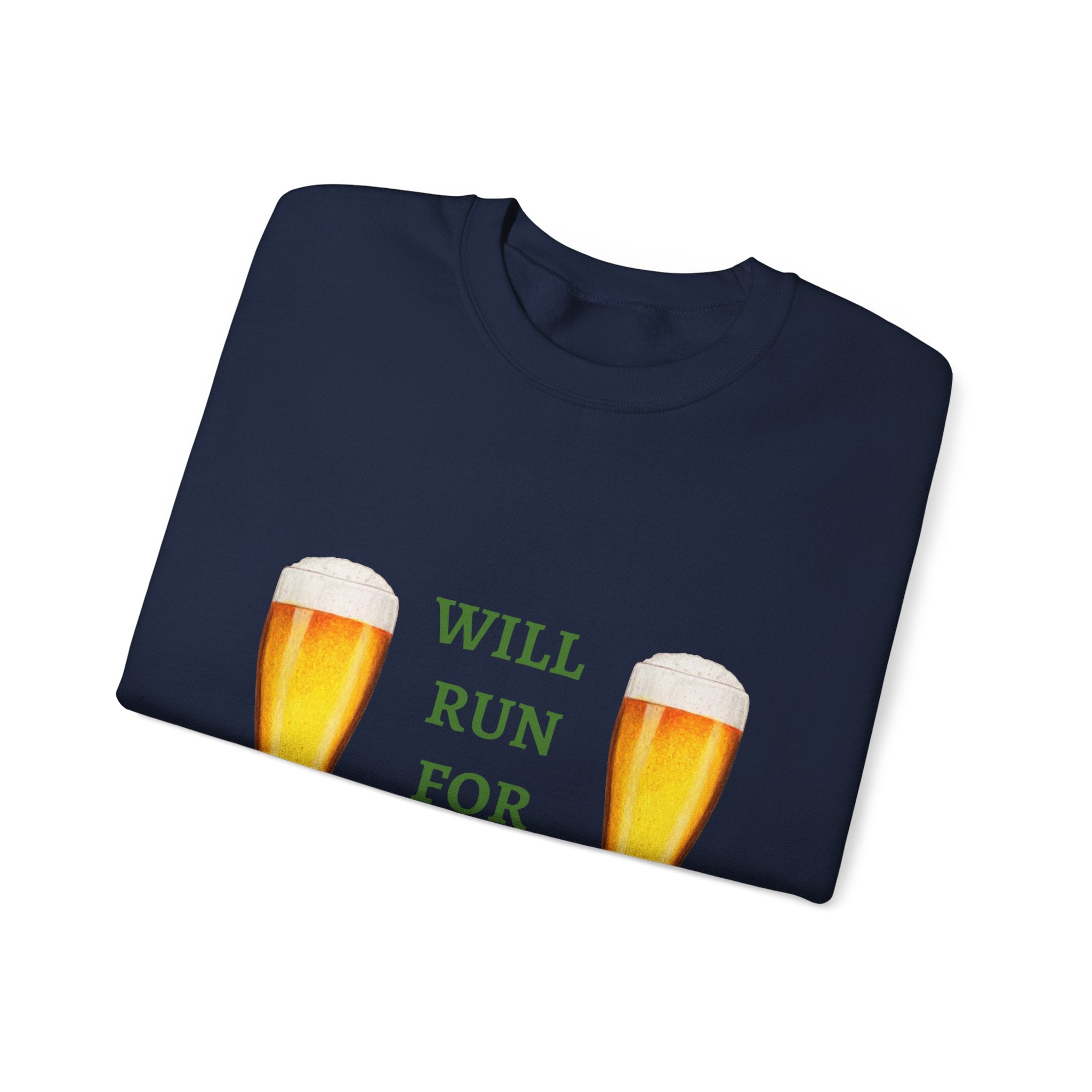 Will Run For Beer - Unisex Heavy Blend™ Crewneck Sweatshirt