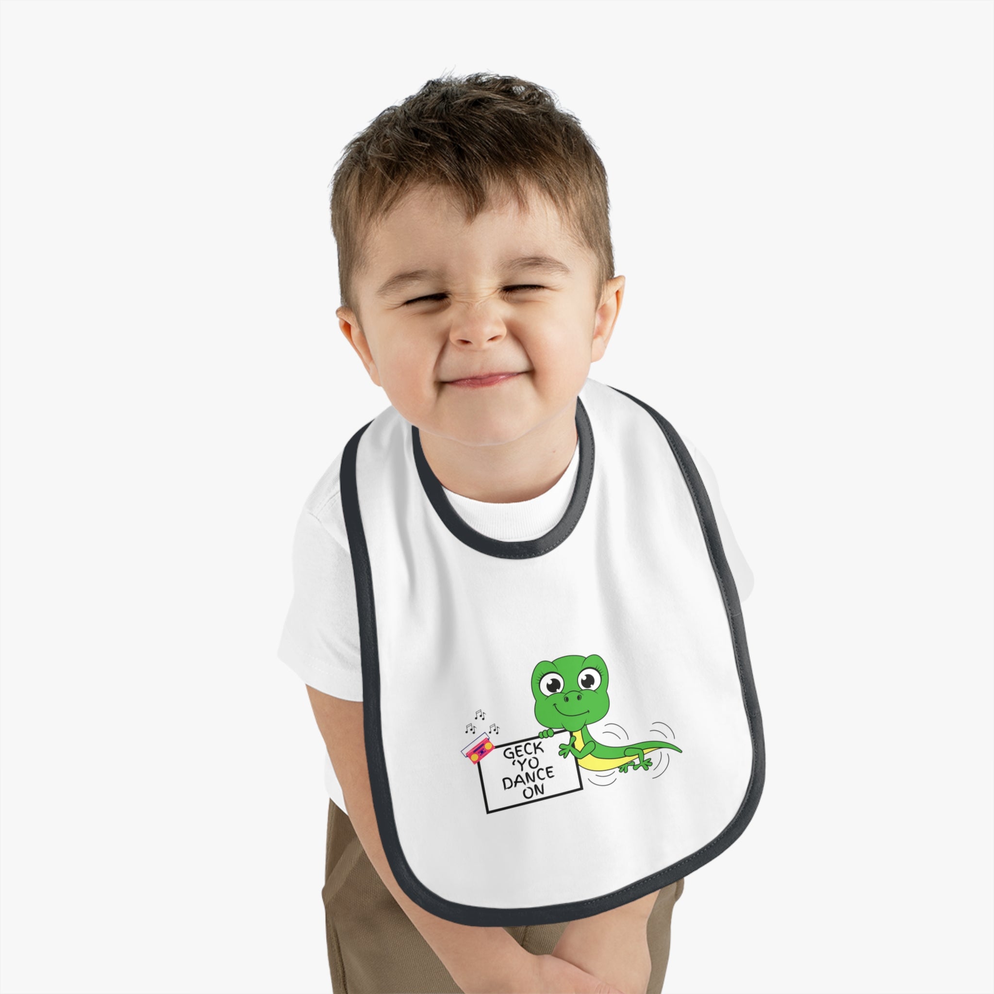 Geck Yo Dance On - Baby Contrast Trim Jersey Bib