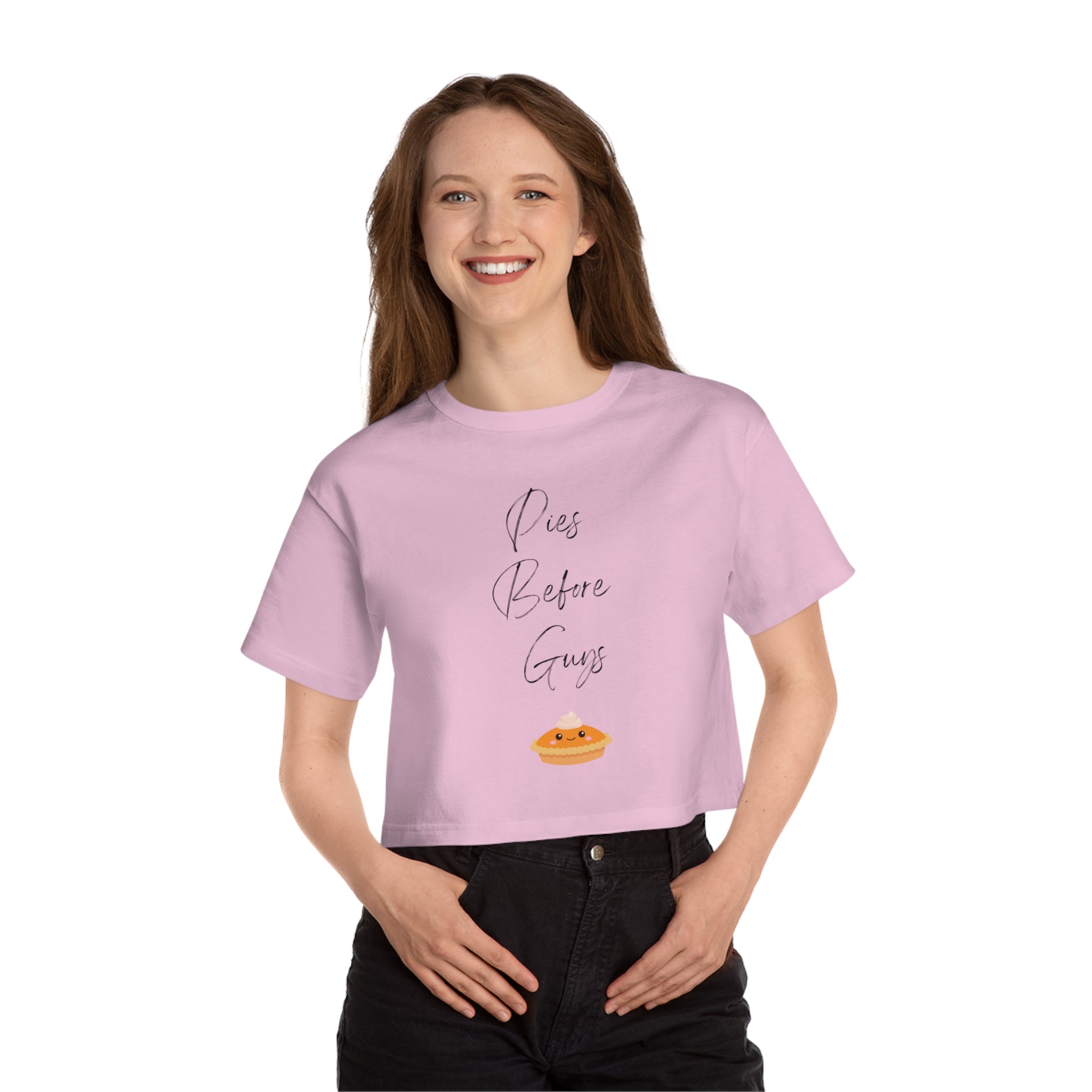 Pies Before Guys - Champion Women's Heritage Cropped T-Shirt