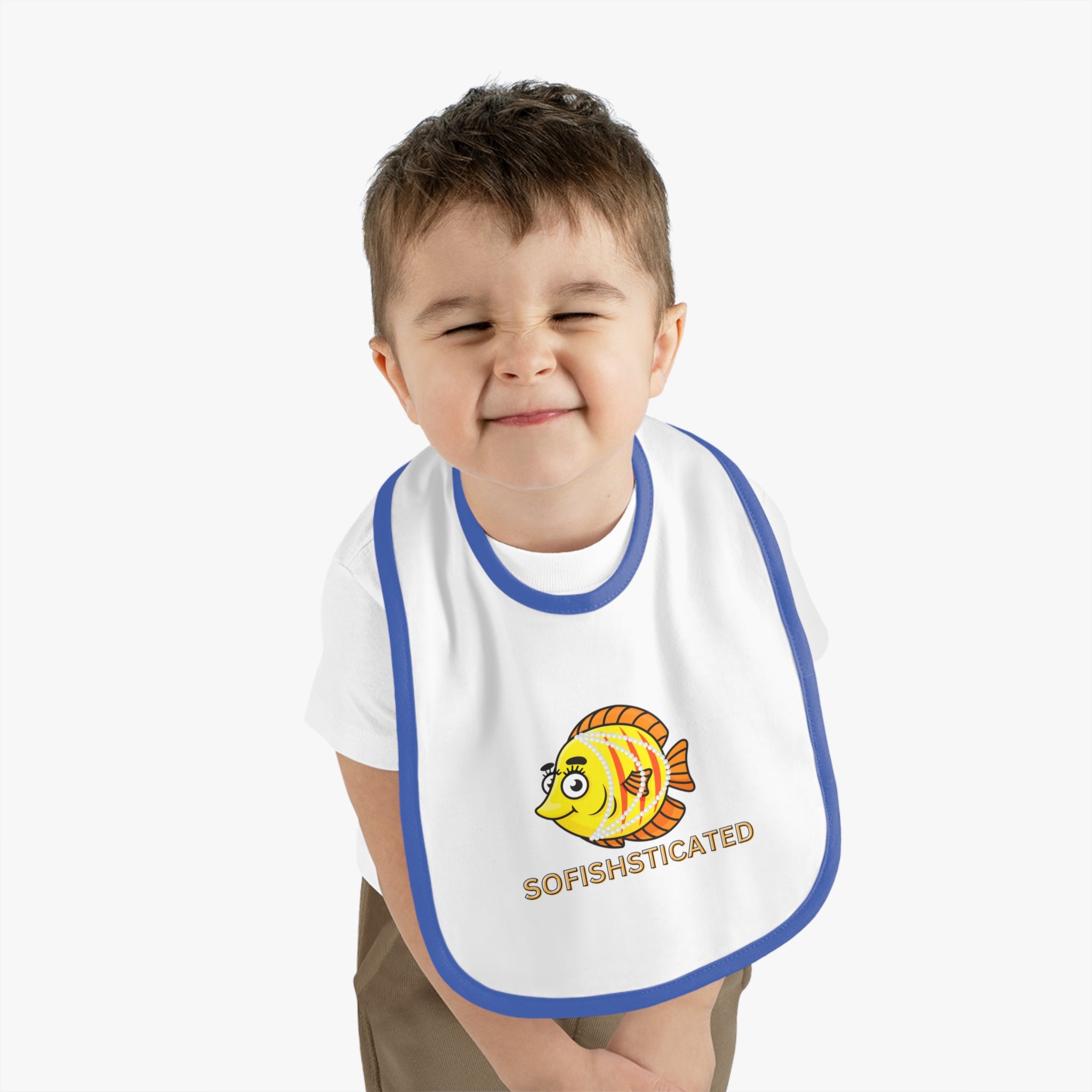 Sofishticated - Baby Contrast Trim Jersey Bib