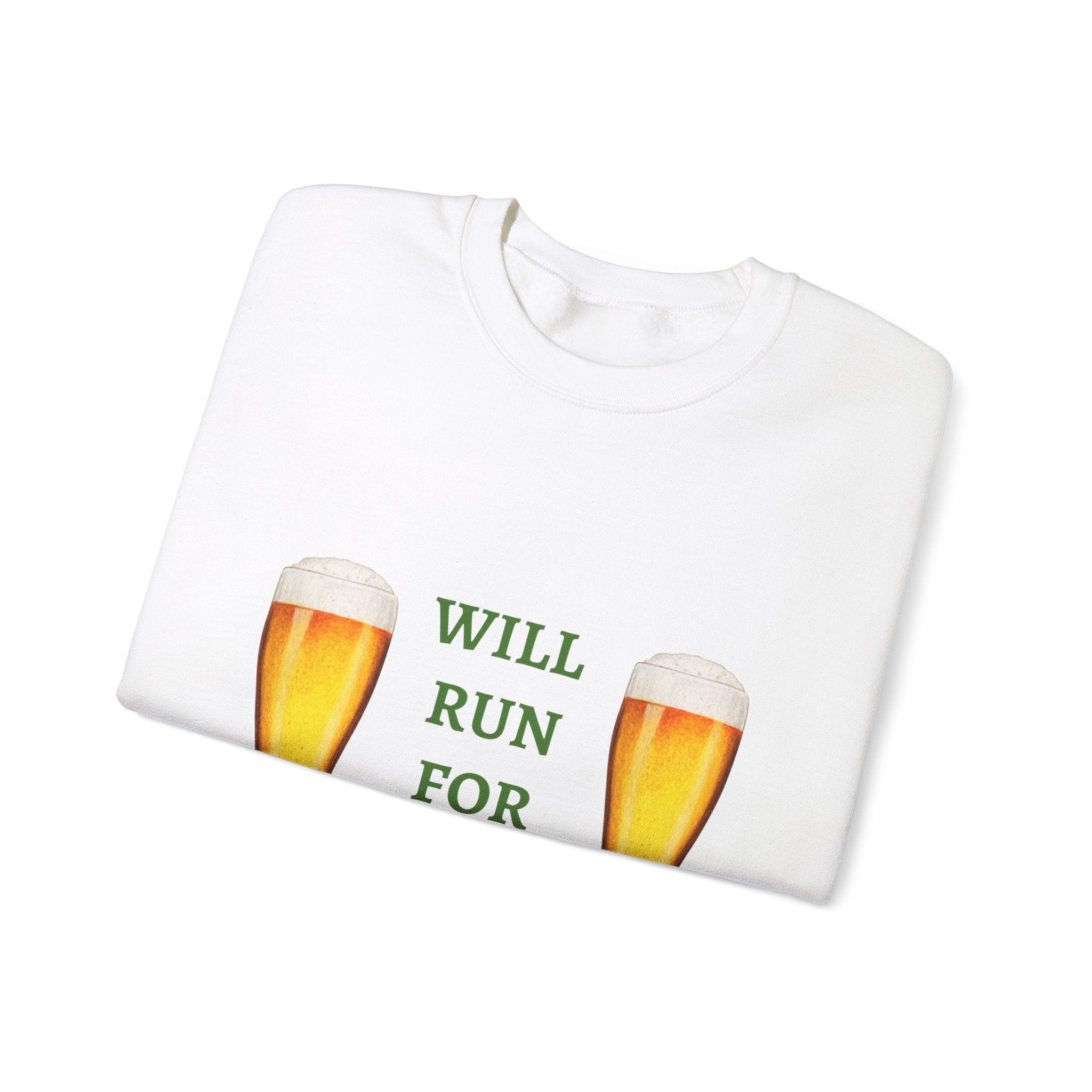 Will Run For Beer - Unisex Heavy Blend™ Crewneck Sweatshirt