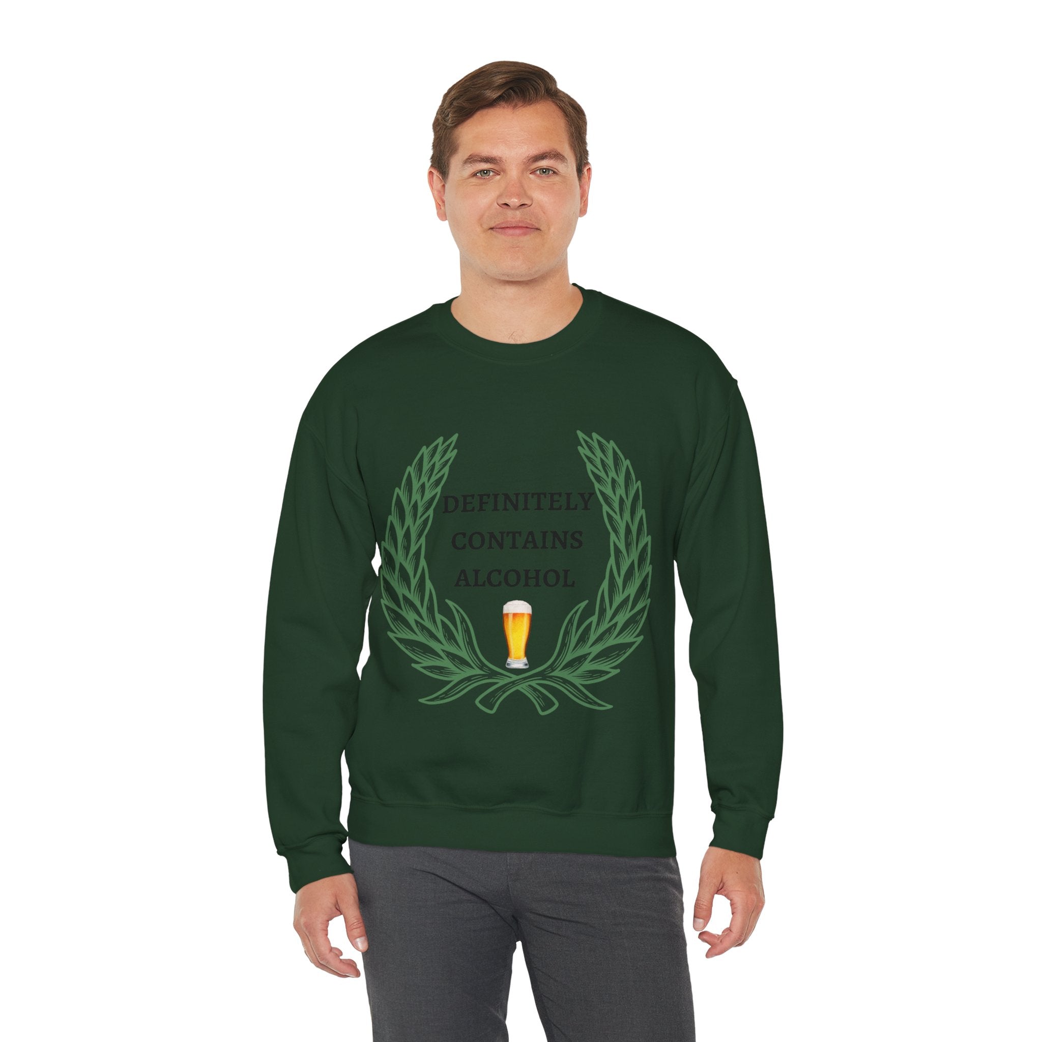 Definitely Contains Alcohol - Unisex Heavy Blend™ Crewneck Sweatshirt