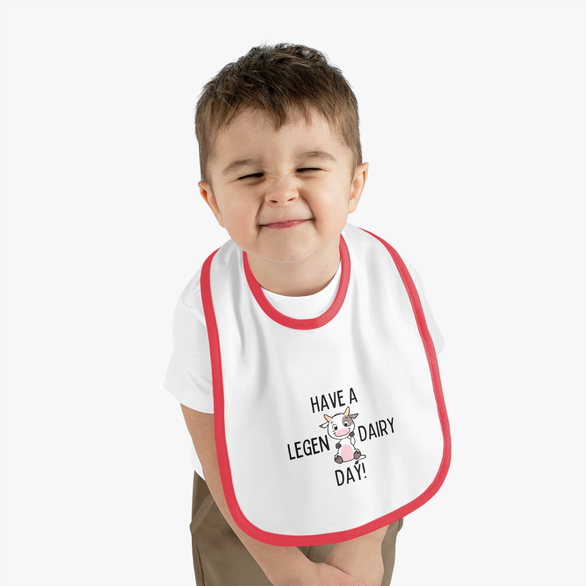 Legen-Dairy - Baby Contrast Trim Jersey Bib