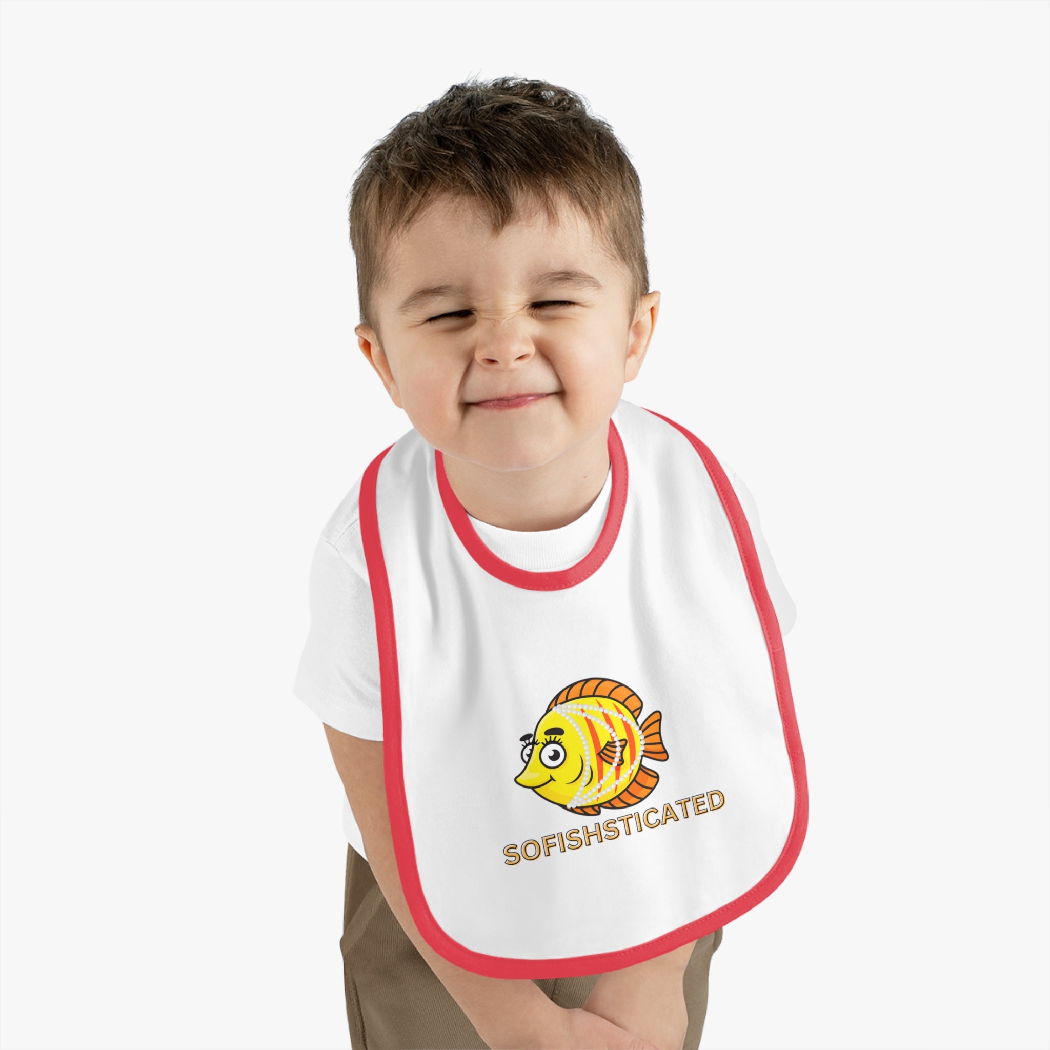 Sofishticated - Baby Contrast Trim Jersey Bib