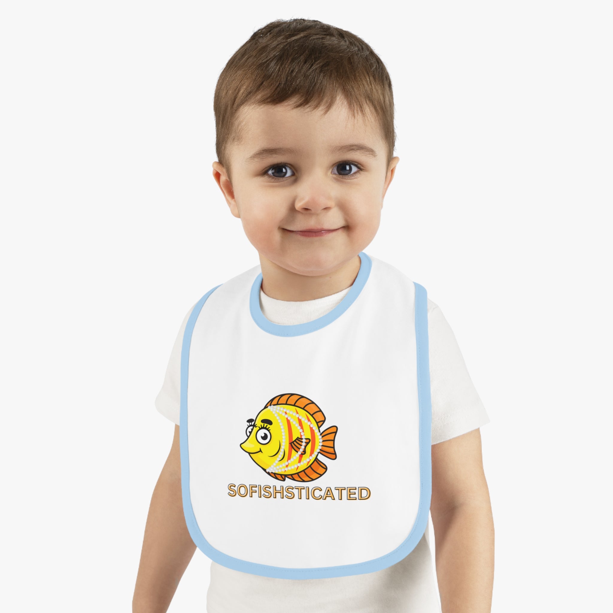 Sofishticated - Baby Contrast Trim Jersey Bib