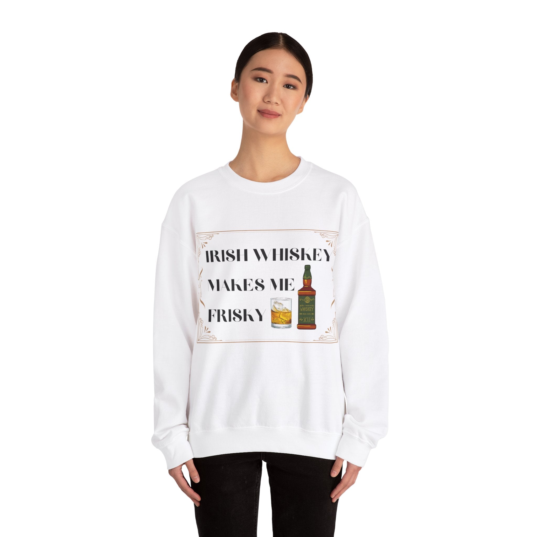 Irish Whisky Makes Me Frisky - Unisex Heavy Blend™ Crewneck Sweatshirt