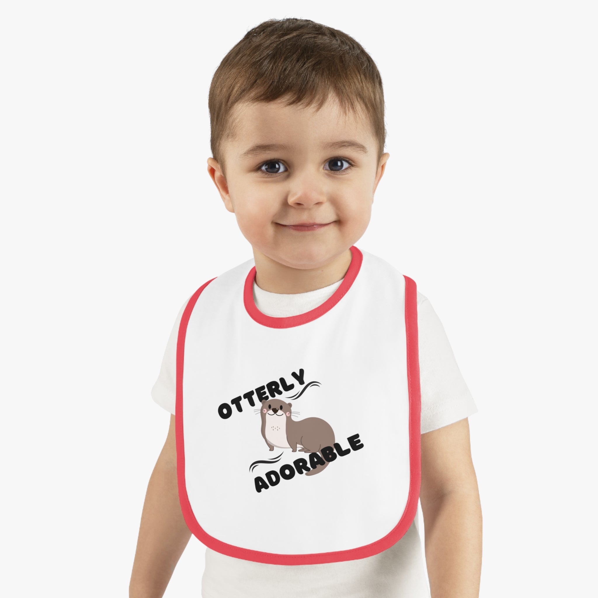 Otterly Adorable - Baby Contrast Trim Jersey Bib
