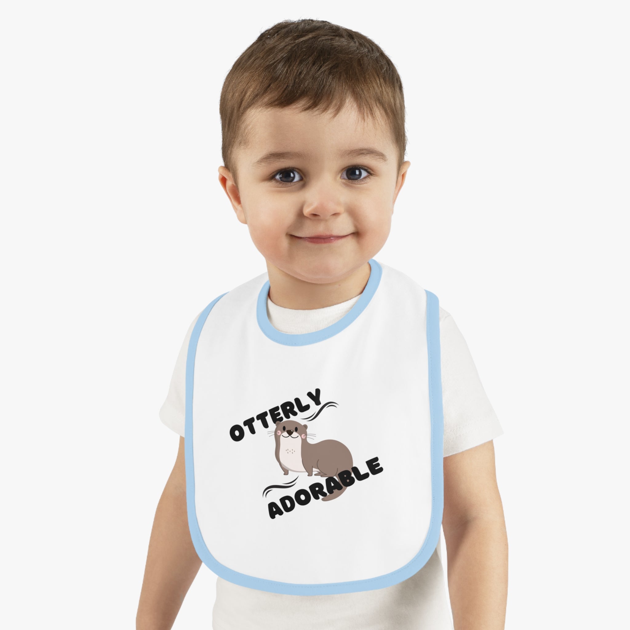 Otterly Adorable - Baby Contrast Trim Jersey Bib