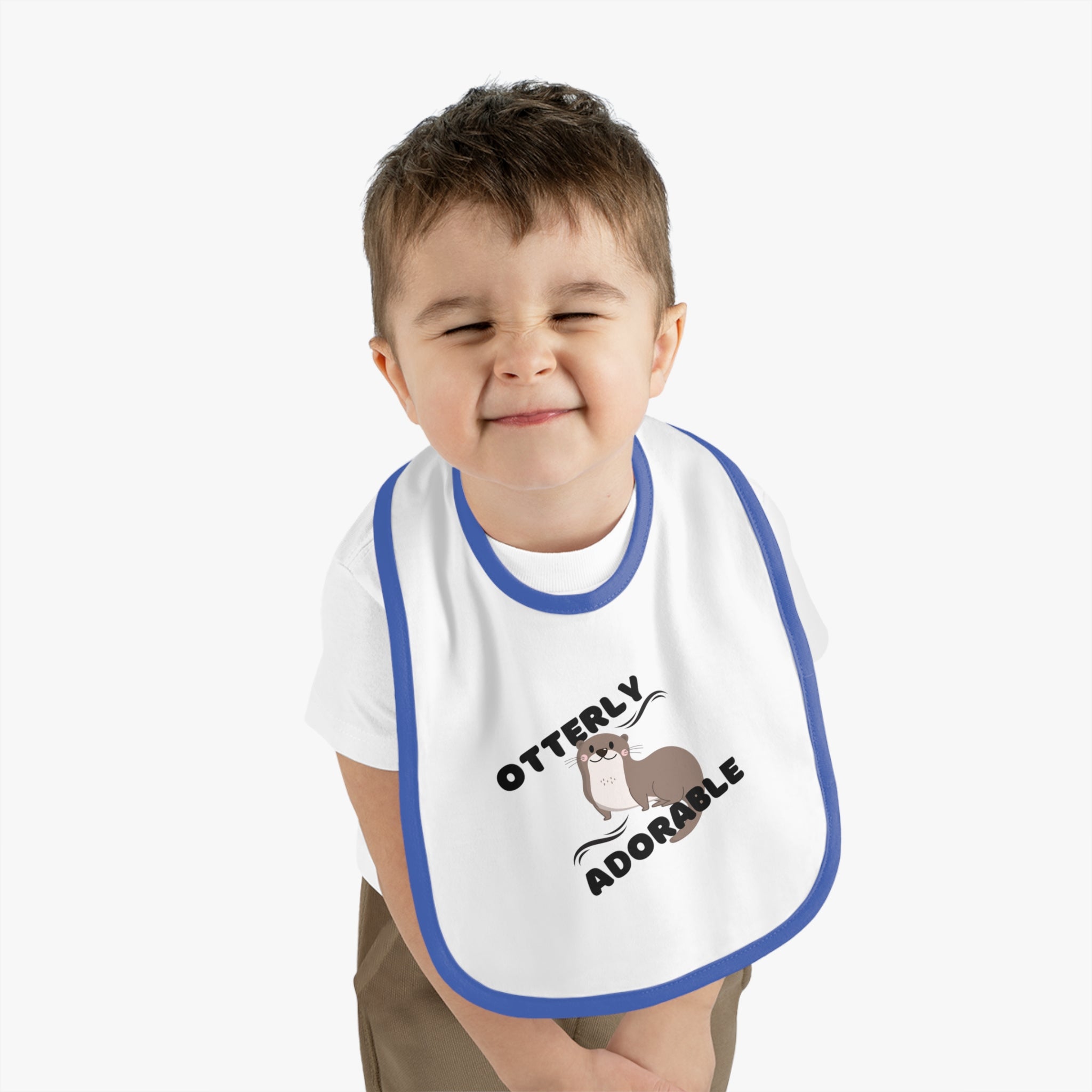 Otterly Adorable - Baby Contrast Trim Jersey Bib
