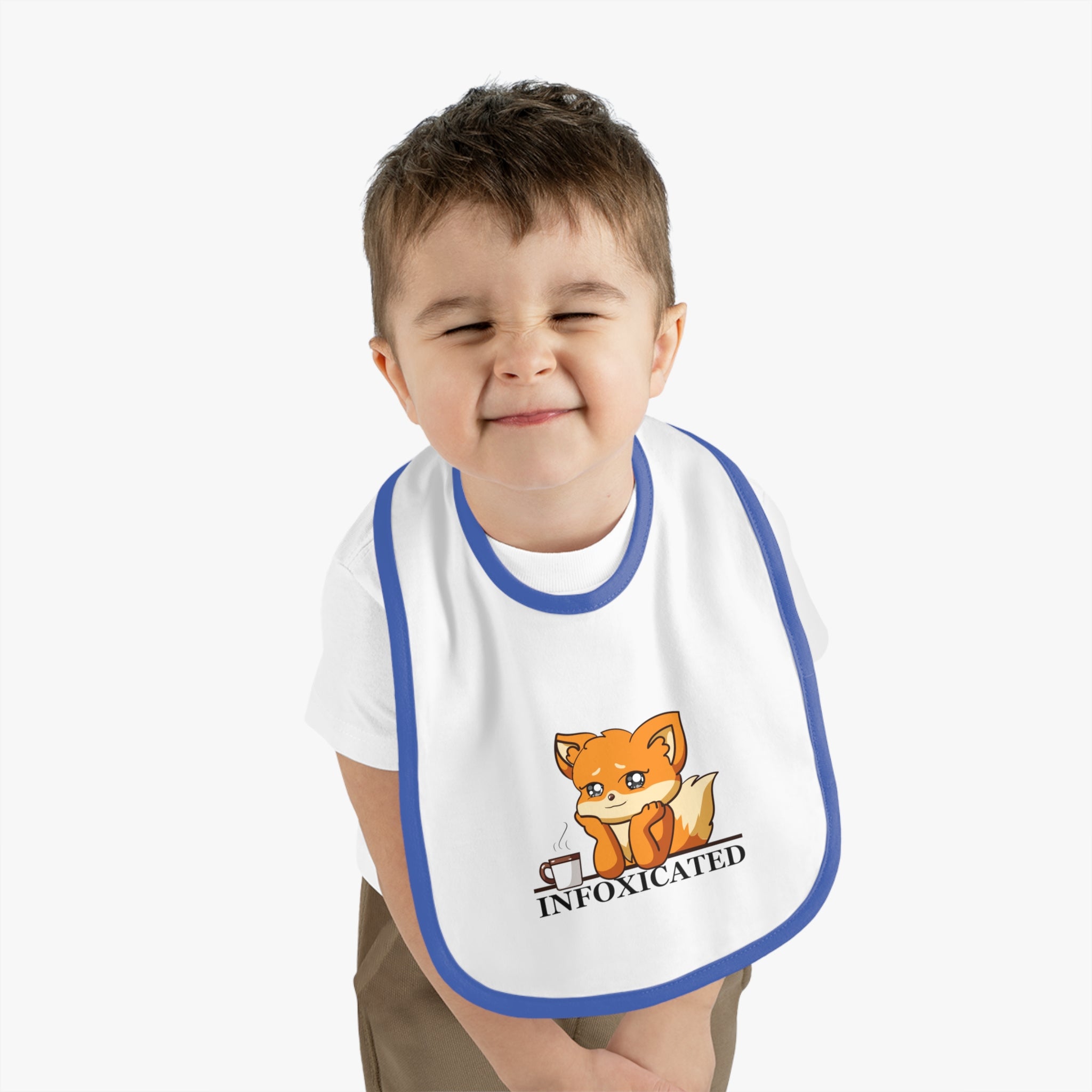 Infoxicated - Baby Contrast Trim Jersey Bib