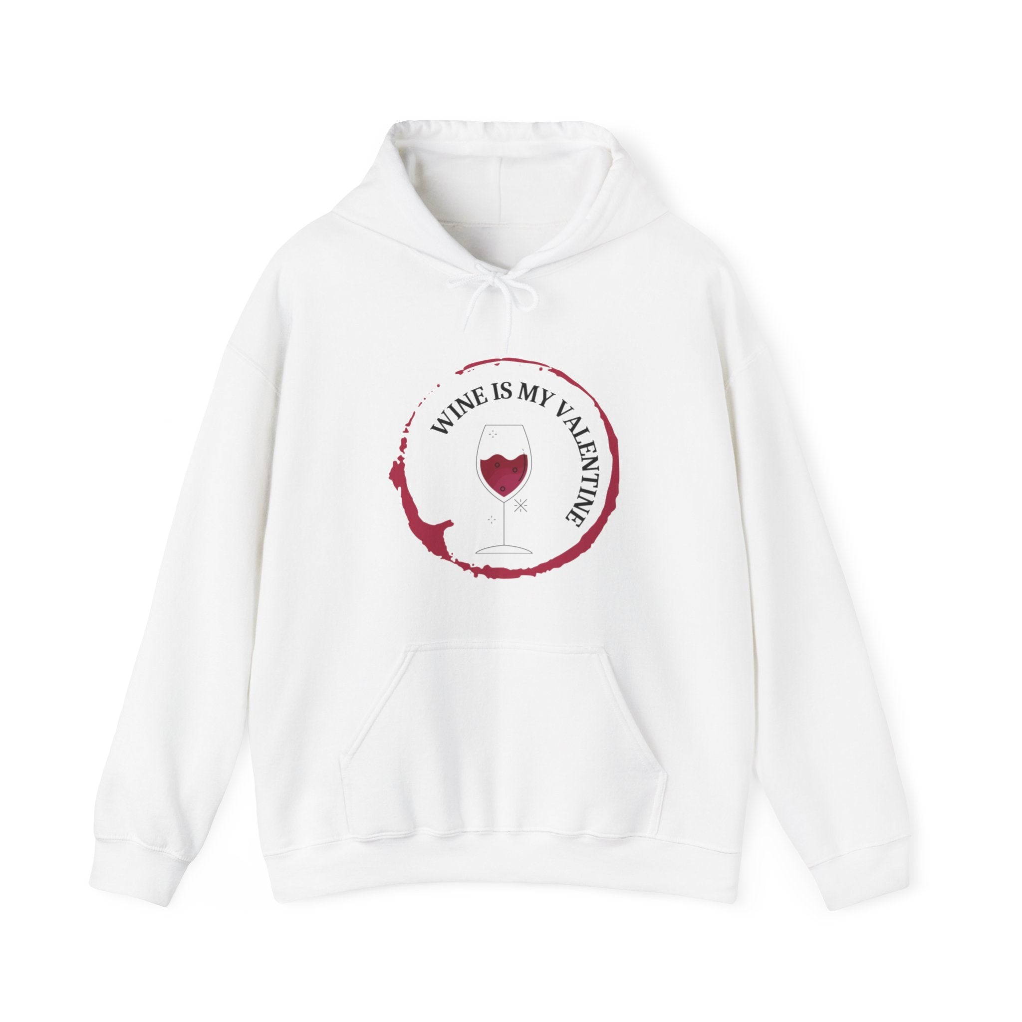 Wine Is My Valentine - Unisex Heavy Blend™ Hooded Sweatshirt