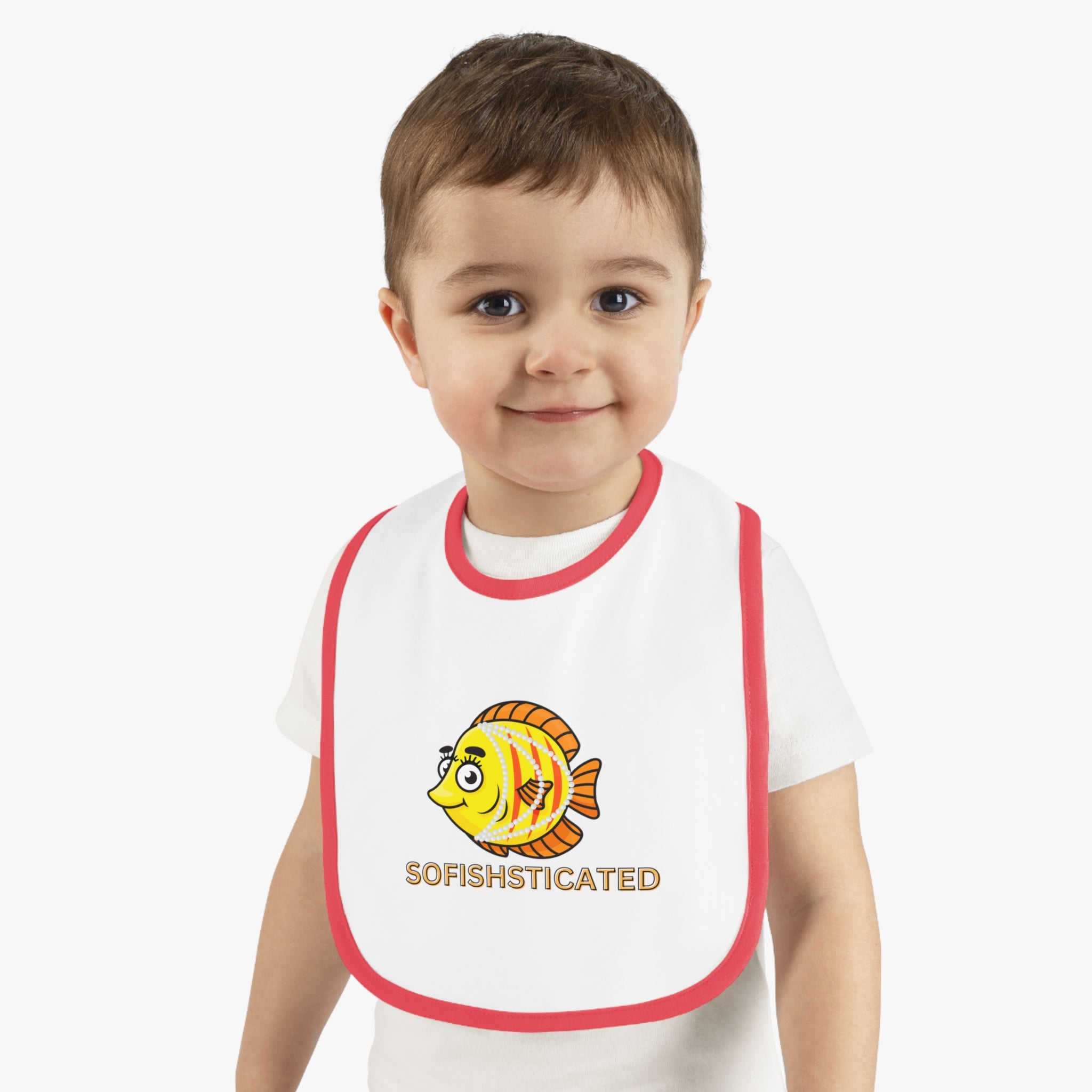 Sofishticated - Baby Contrast Trim Jersey Bib