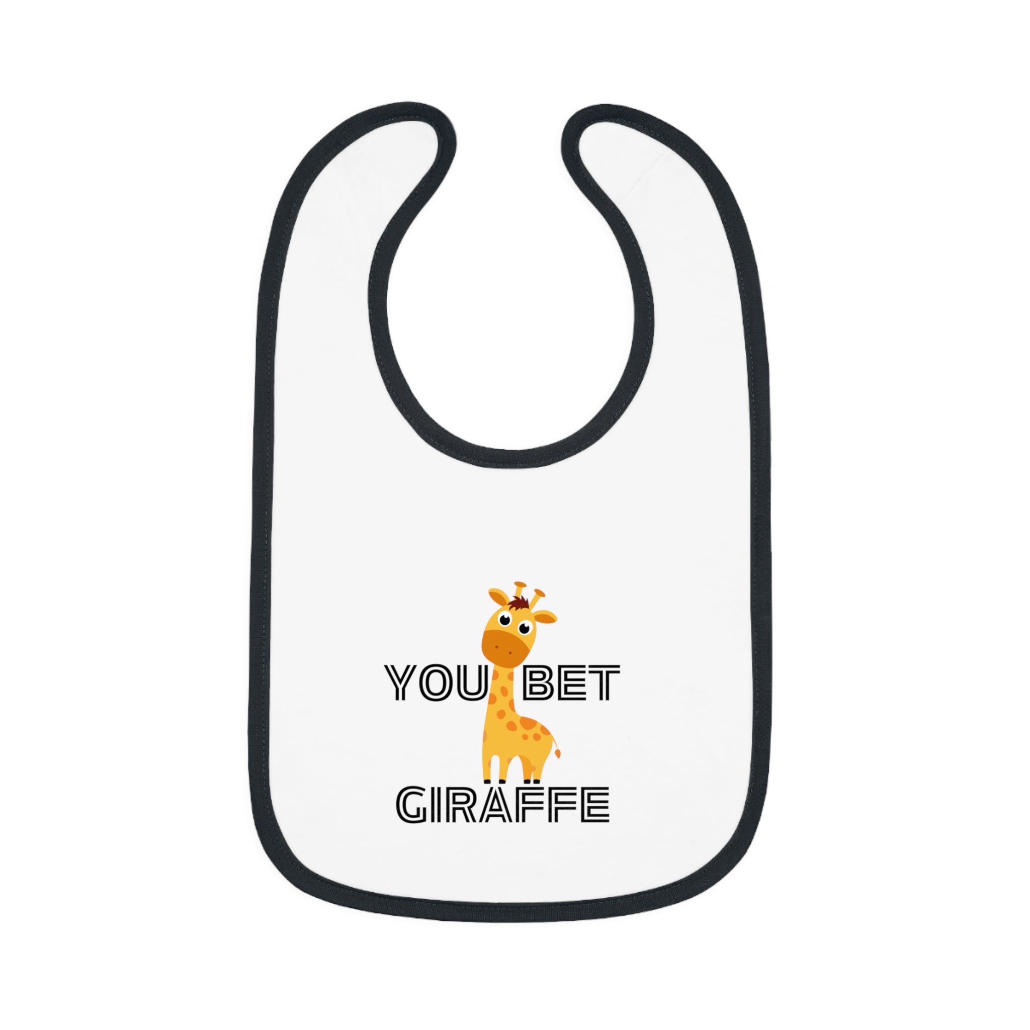 You be giraffe - Baby Contrast Trim Jersey Bib