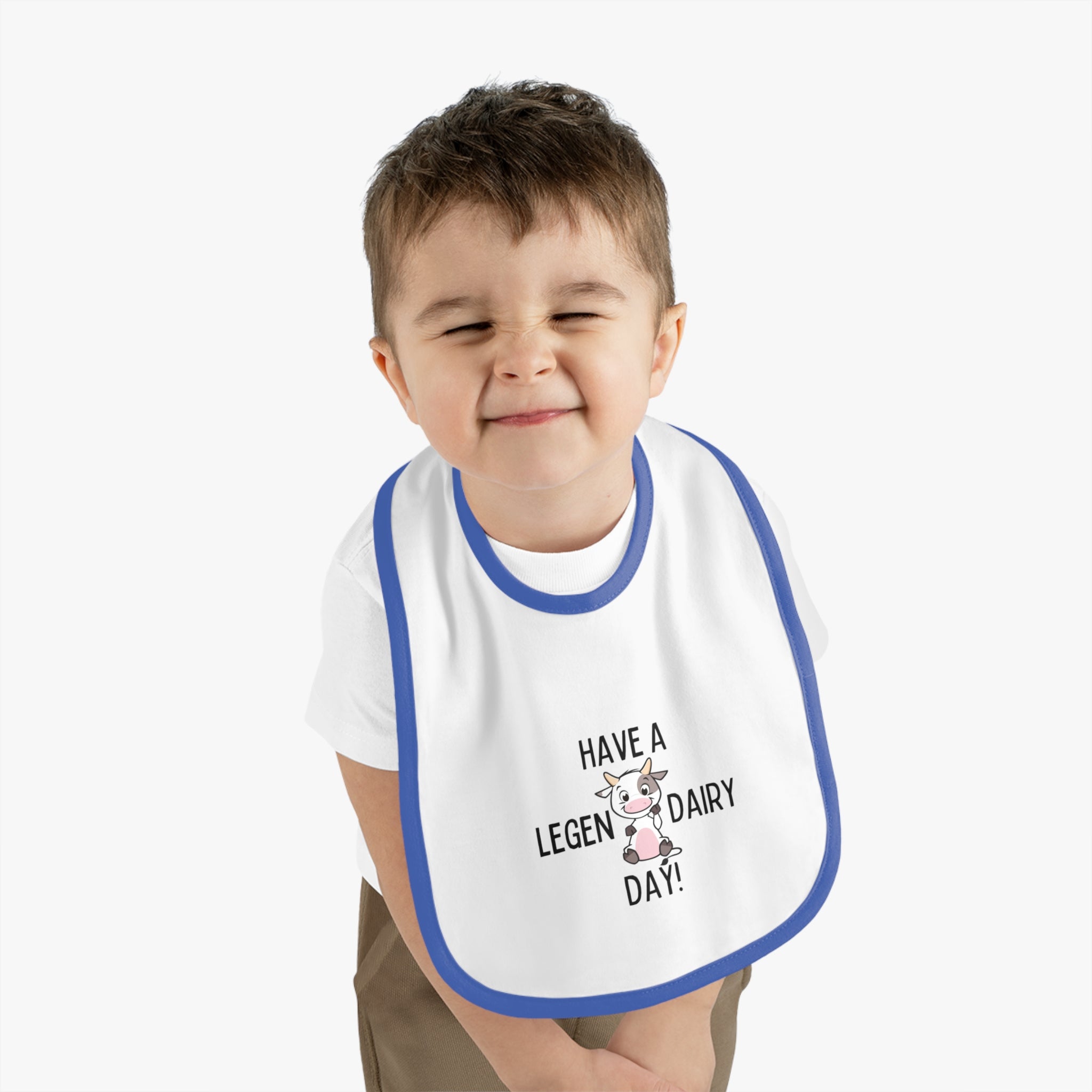 Legen-Dairy - Baby Contrast Trim Jersey Bib