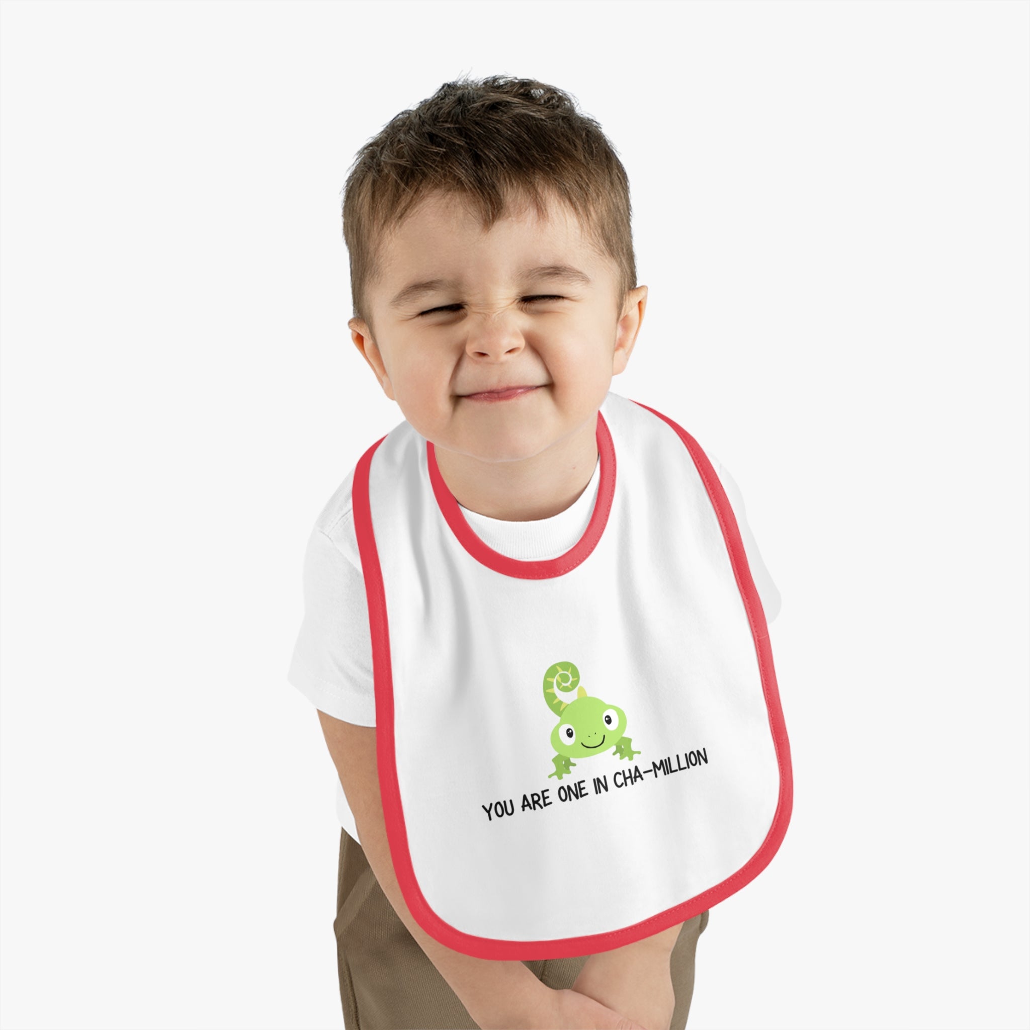 One in Chamillion - Baby Contrast Trim Jersey Bib