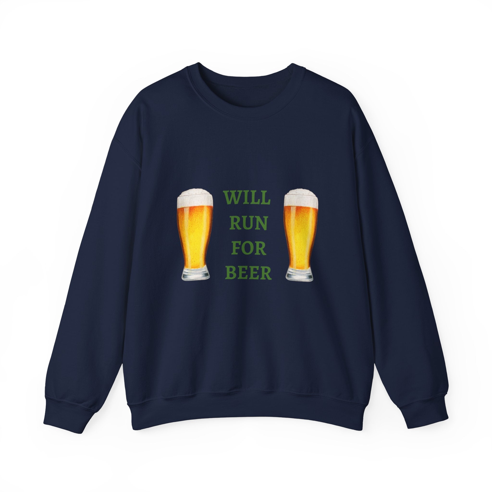 Will Run For Beer - Unisex Heavy Blend™ Crewneck Sweatshirt