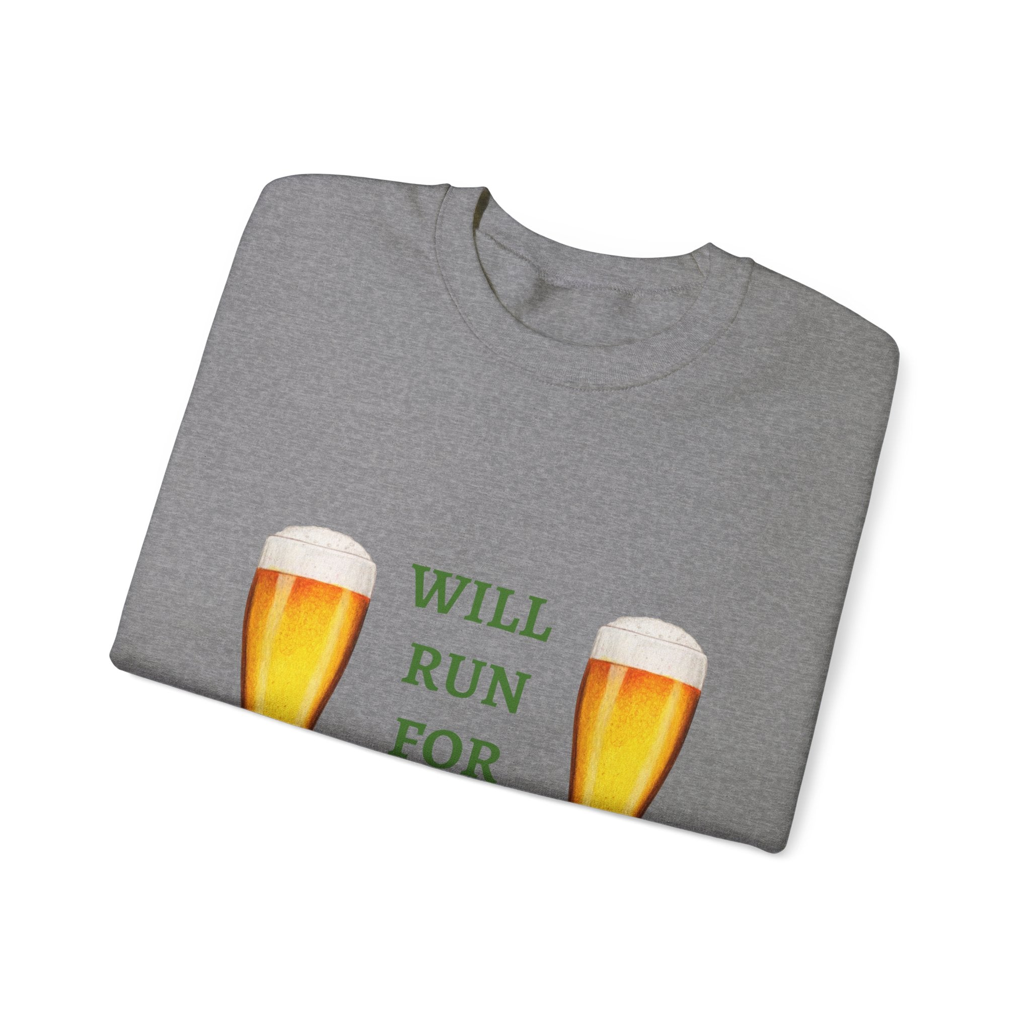 Will Run For Beer - Unisex Heavy Blend™ Crewneck Sweatshirt