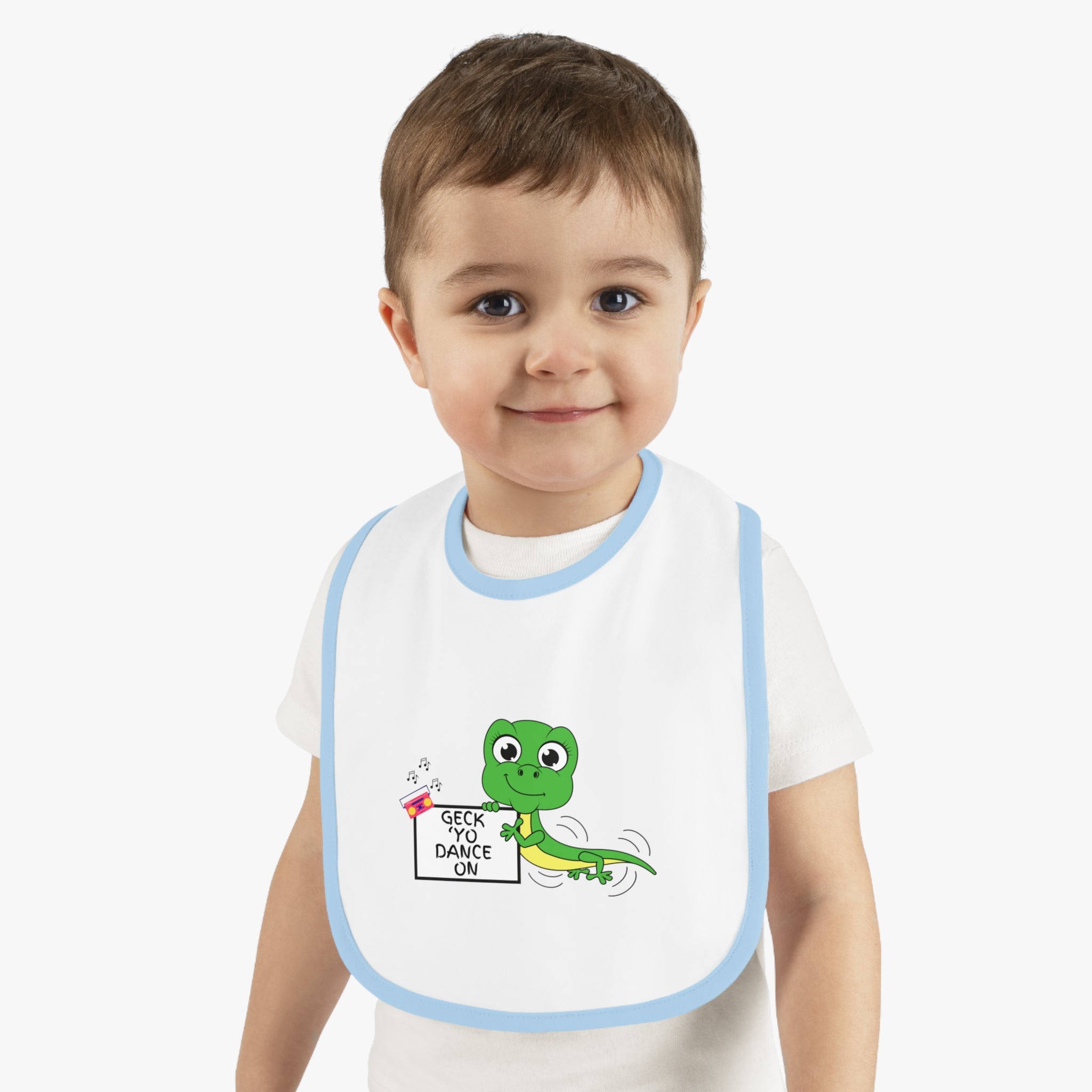 Geck Yo Dance On - Baby Contrast Trim Jersey Bib