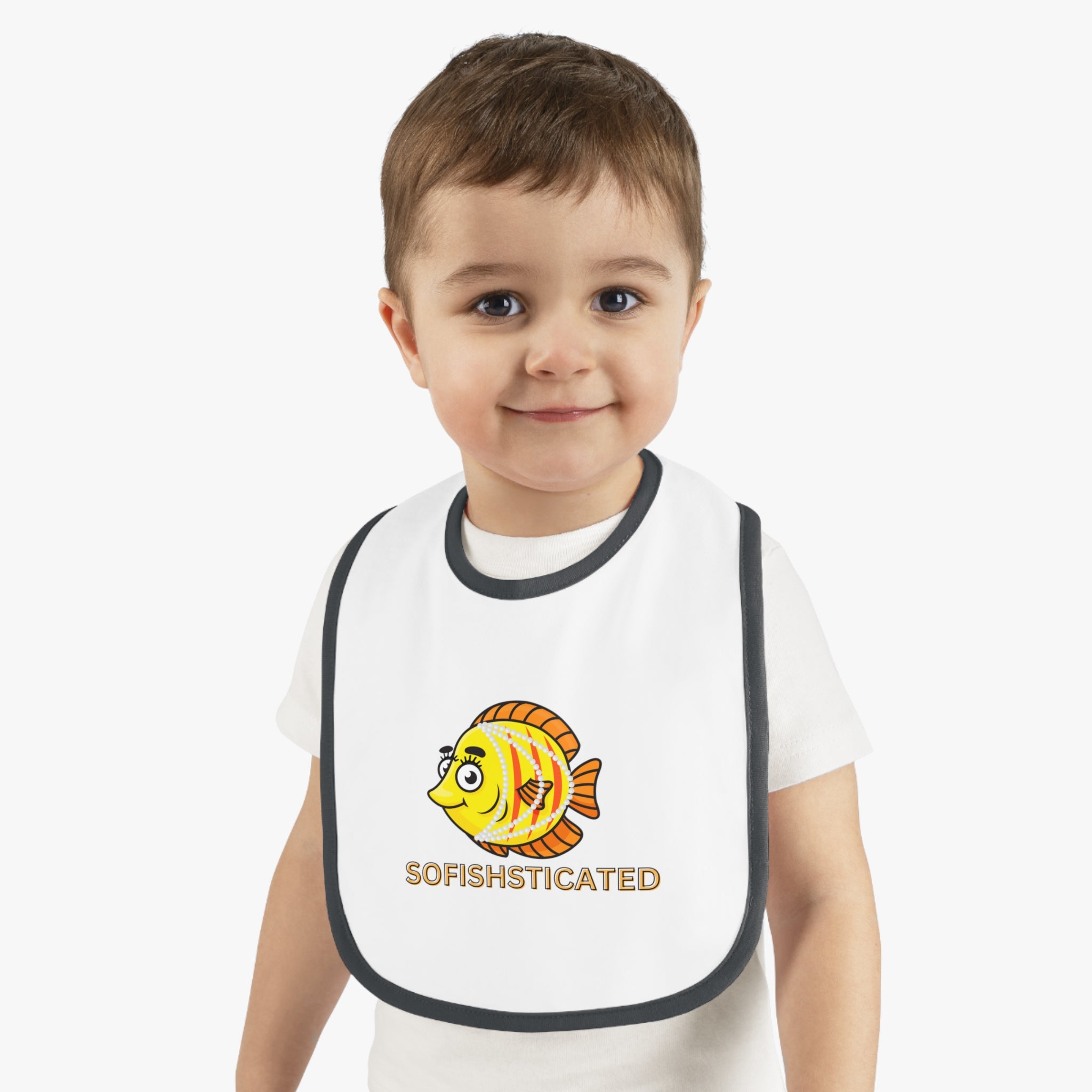 Sofishticated - Baby Contrast Trim Jersey Bib