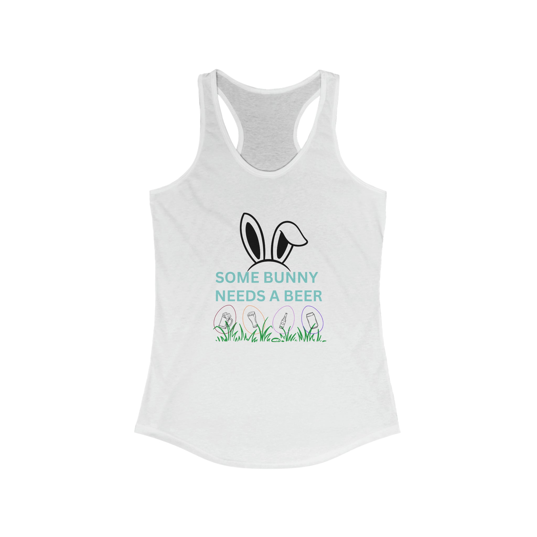 Some Bunny Needs A Beer - Women's Ideal Racerback Tank