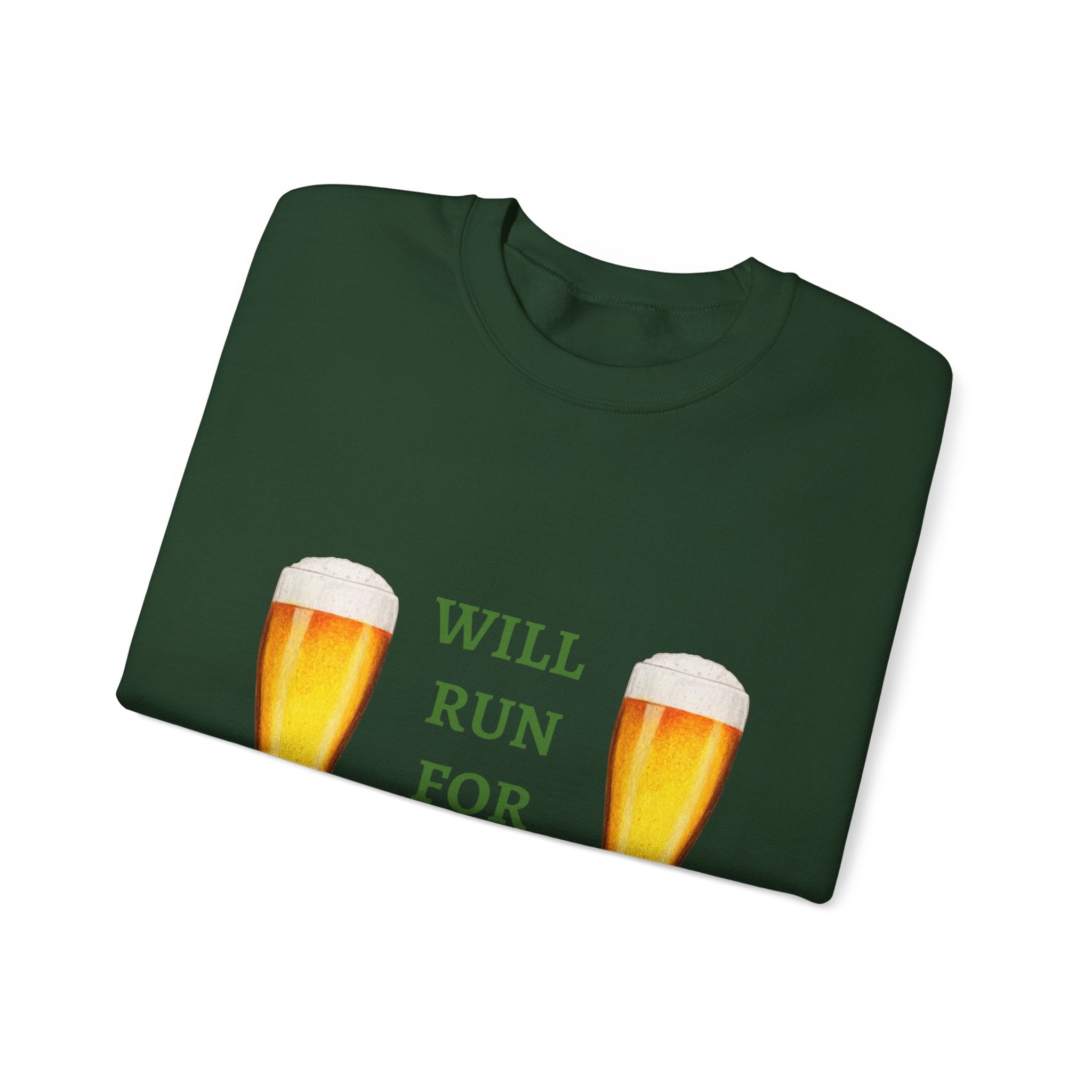 Will Run For Beer - Unisex Heavy Blend™ Crewneck Sweatshirt