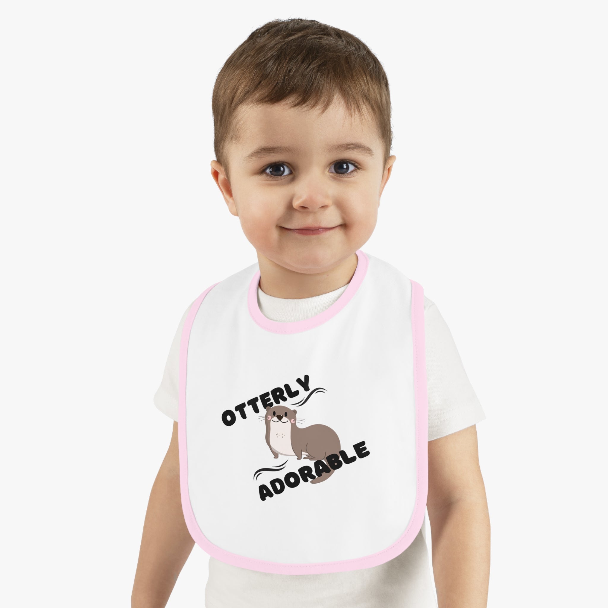 Otterly Adorable - Baby Contrast Trim Jersey Bib