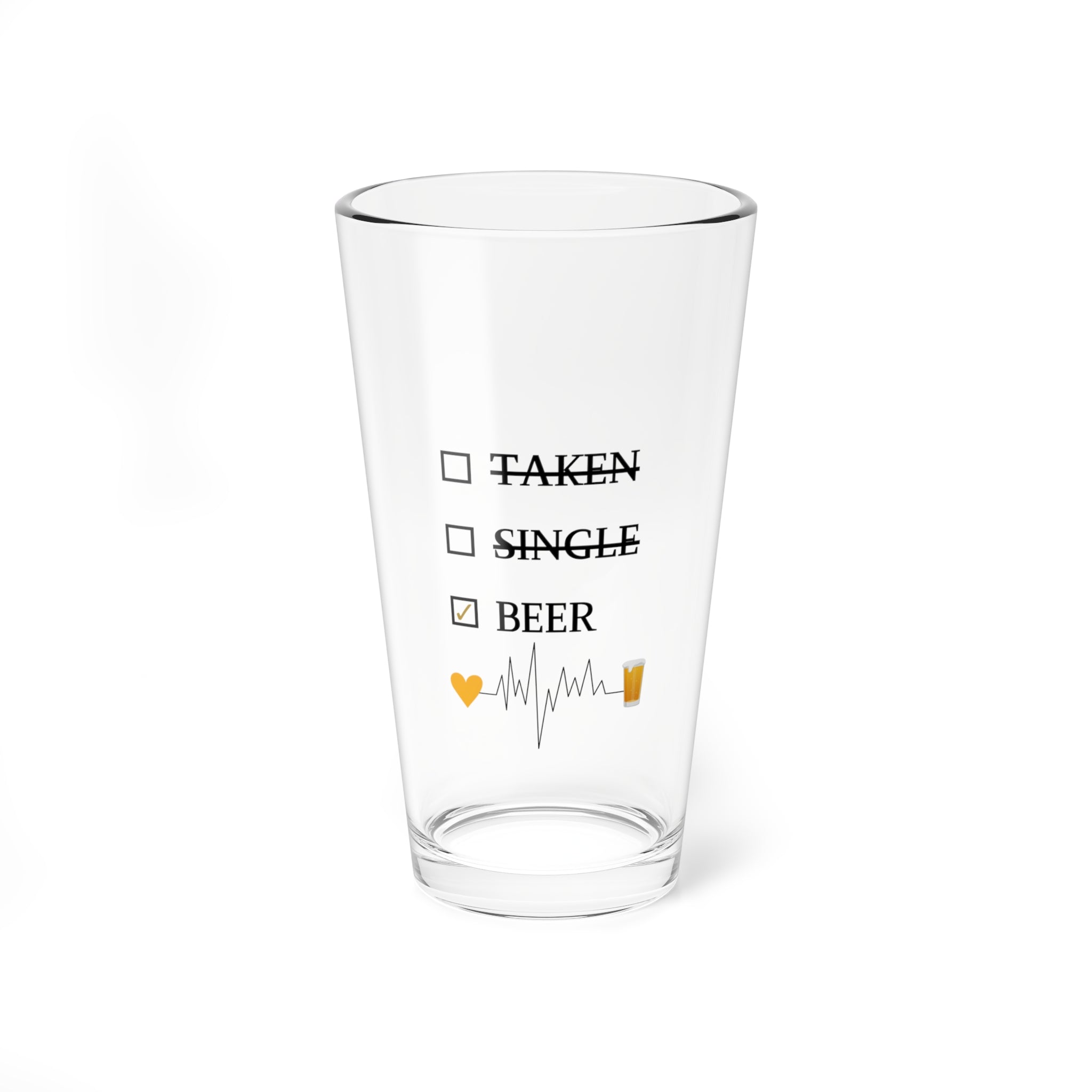 Single Taken Beer - Mixing Glass, 16oz