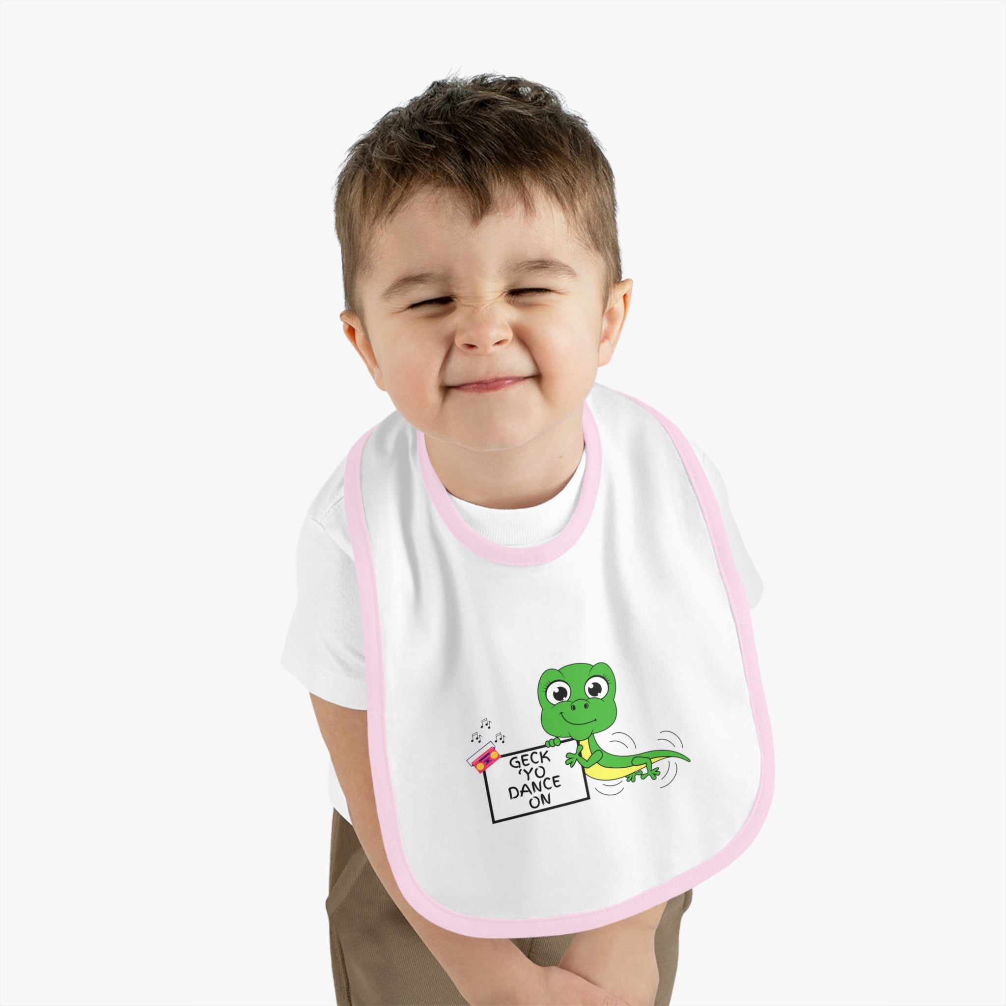 Geck Yo Dance On - Baby Contrast Trim Jersey Bib