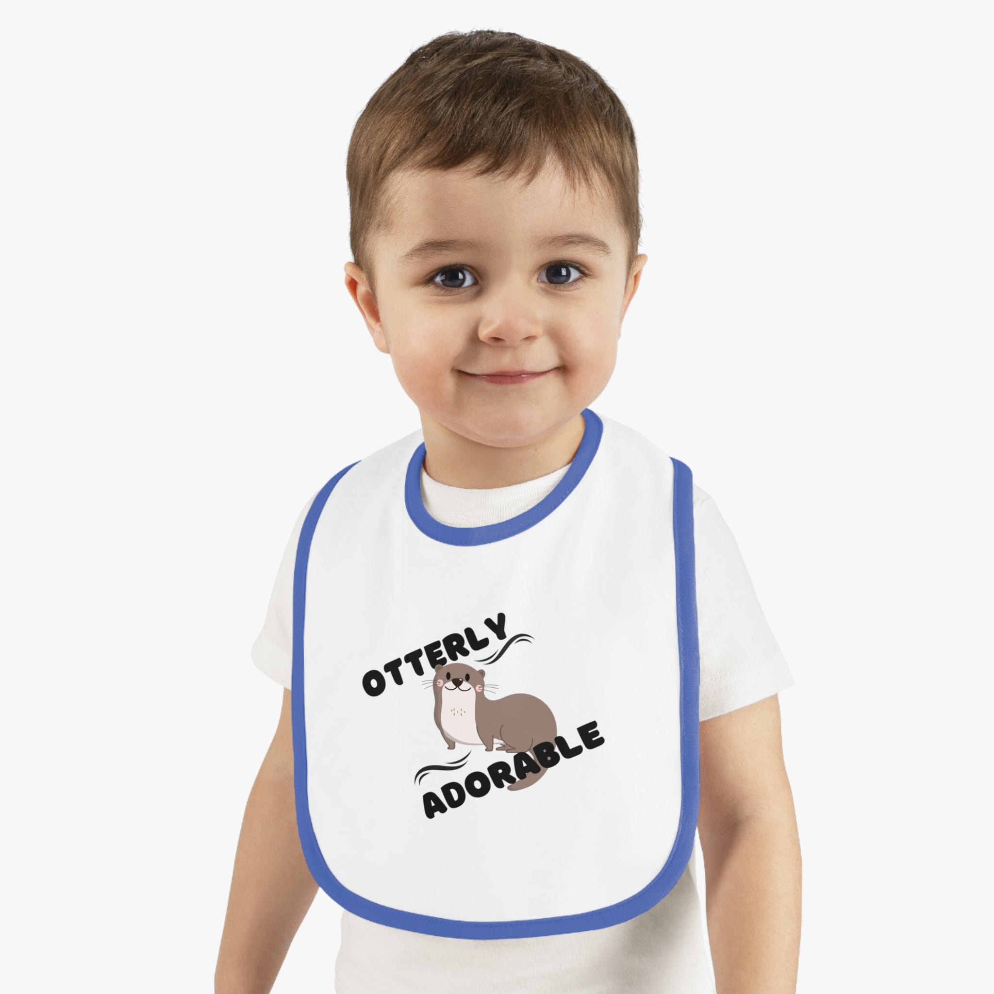 Otterly Adorable - Baby Contrast Trim Jersey Bib