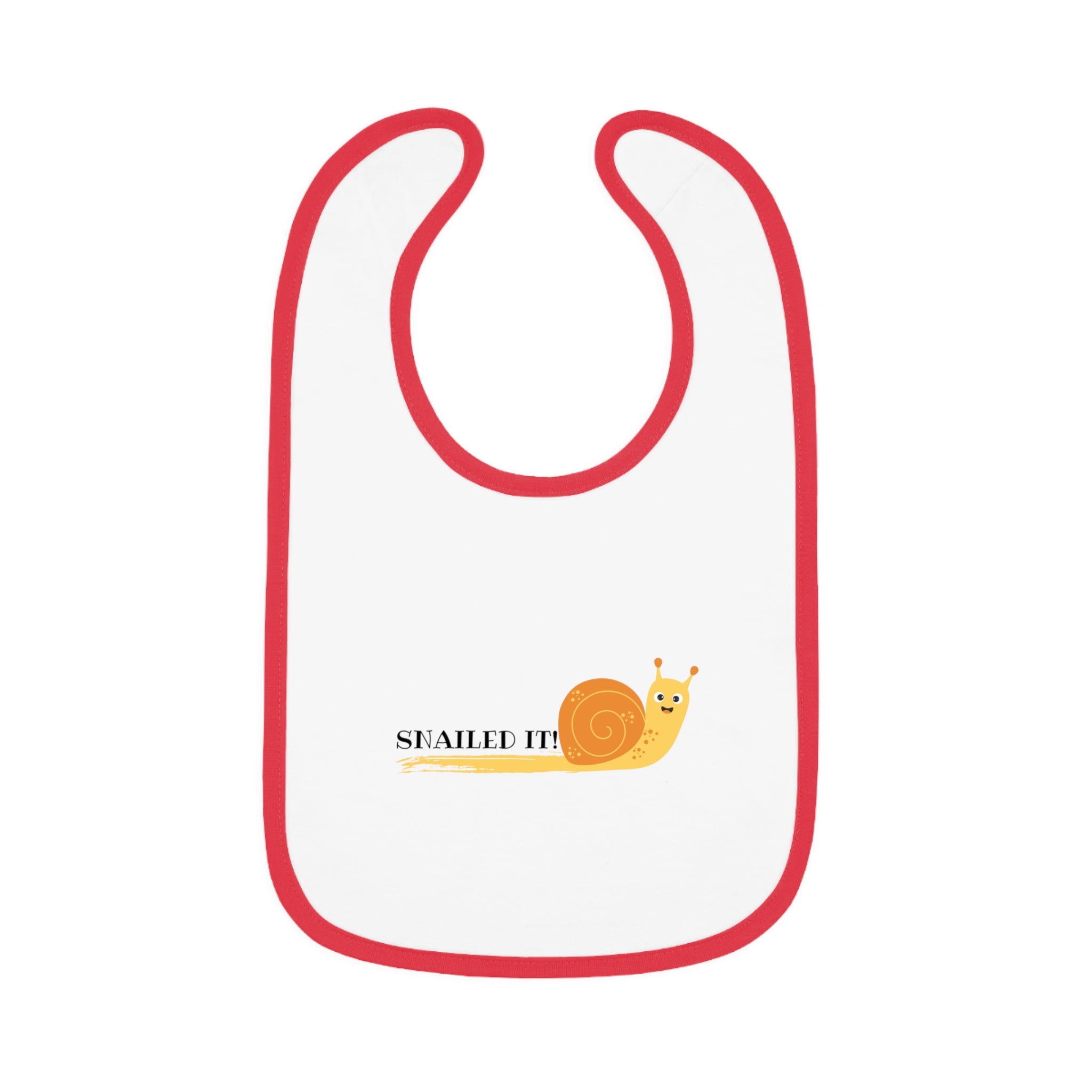 Snailed it - Baby Contrast Trim Jersey Bib