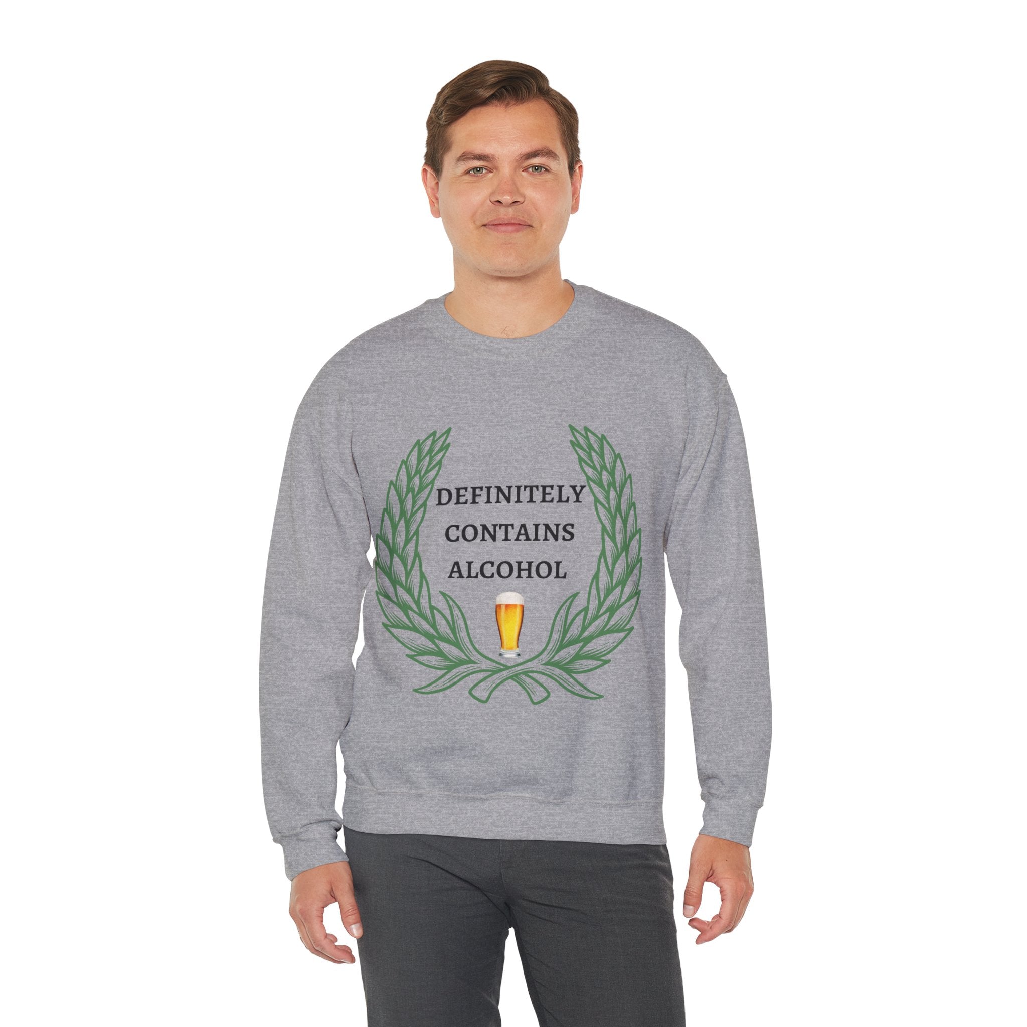 Definitely Contains Alcohol - Unisex Heavy Blend™ Crewneck Sweatshirt