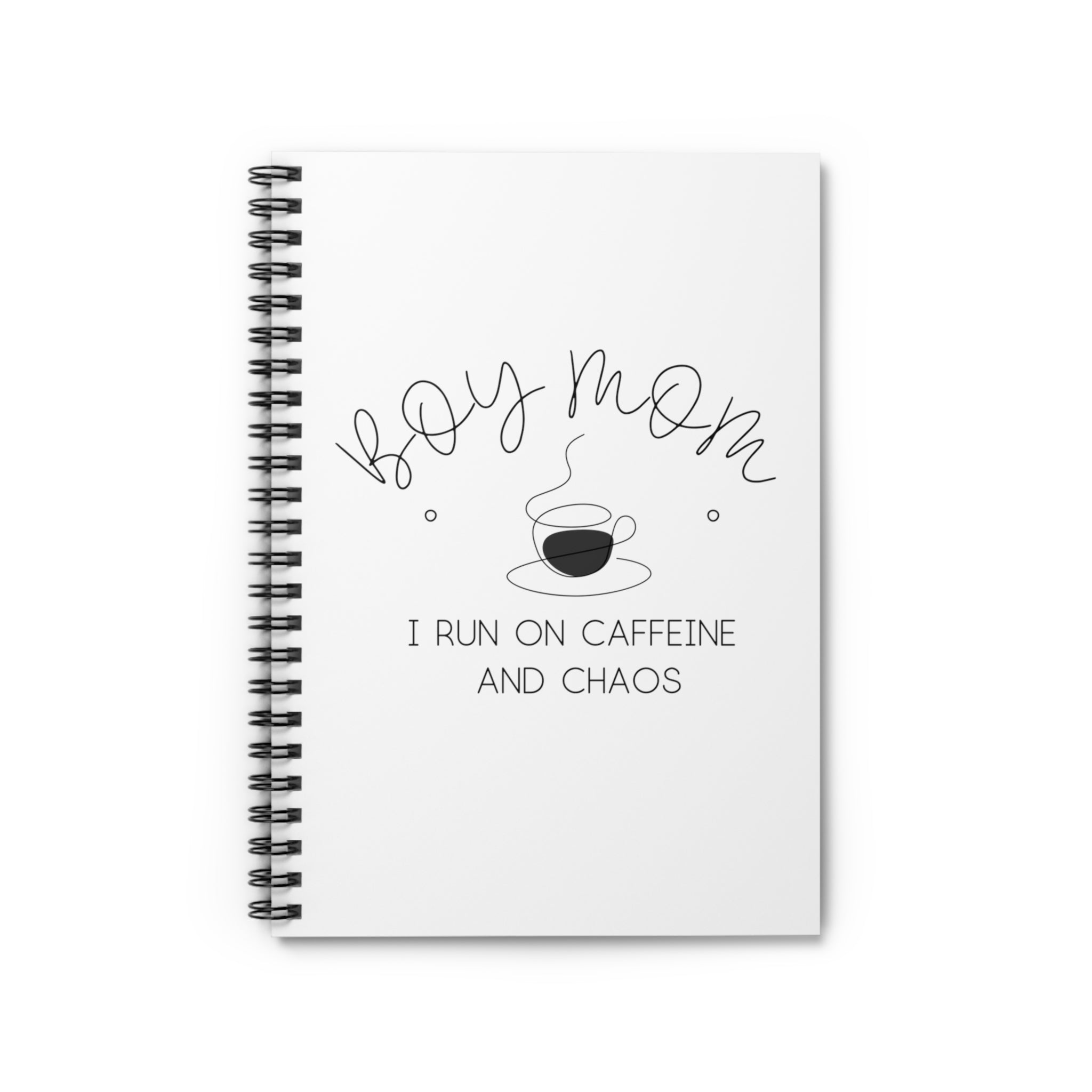 Caffeine and chaos - Spiral Notebook - Ruled Line