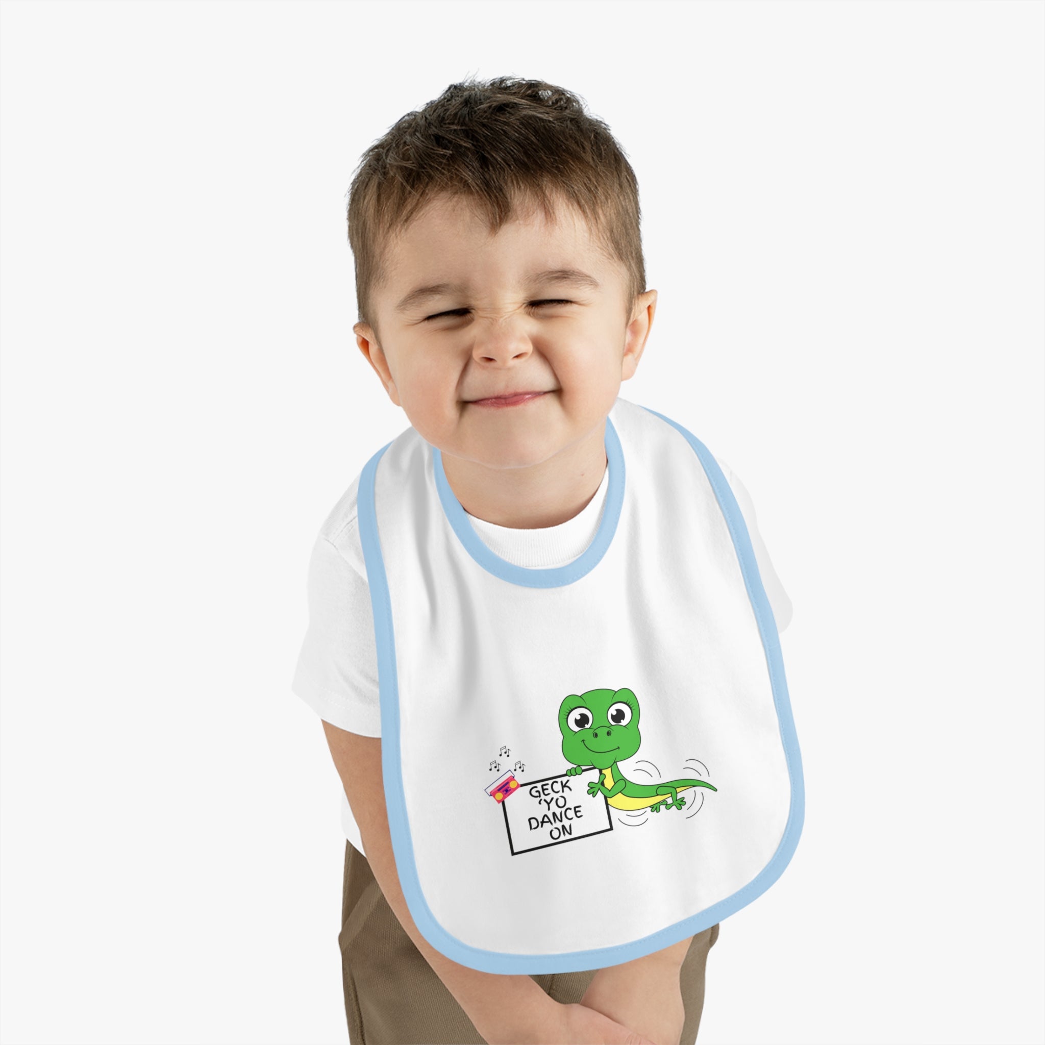Geck Yo Dance On - Baby Contrast Trim Jersey Bib